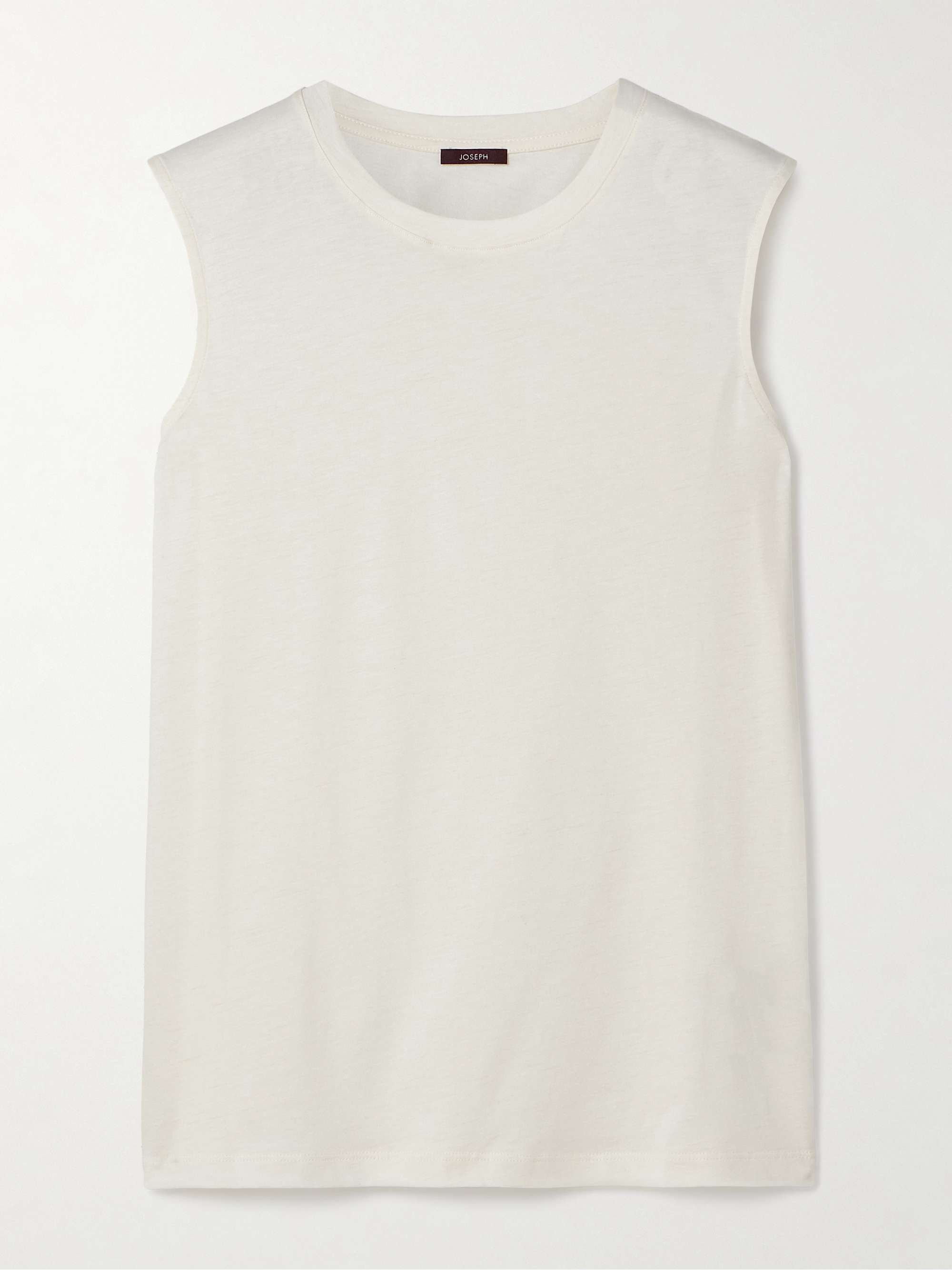 Cotton and silk-blend jersey tank view