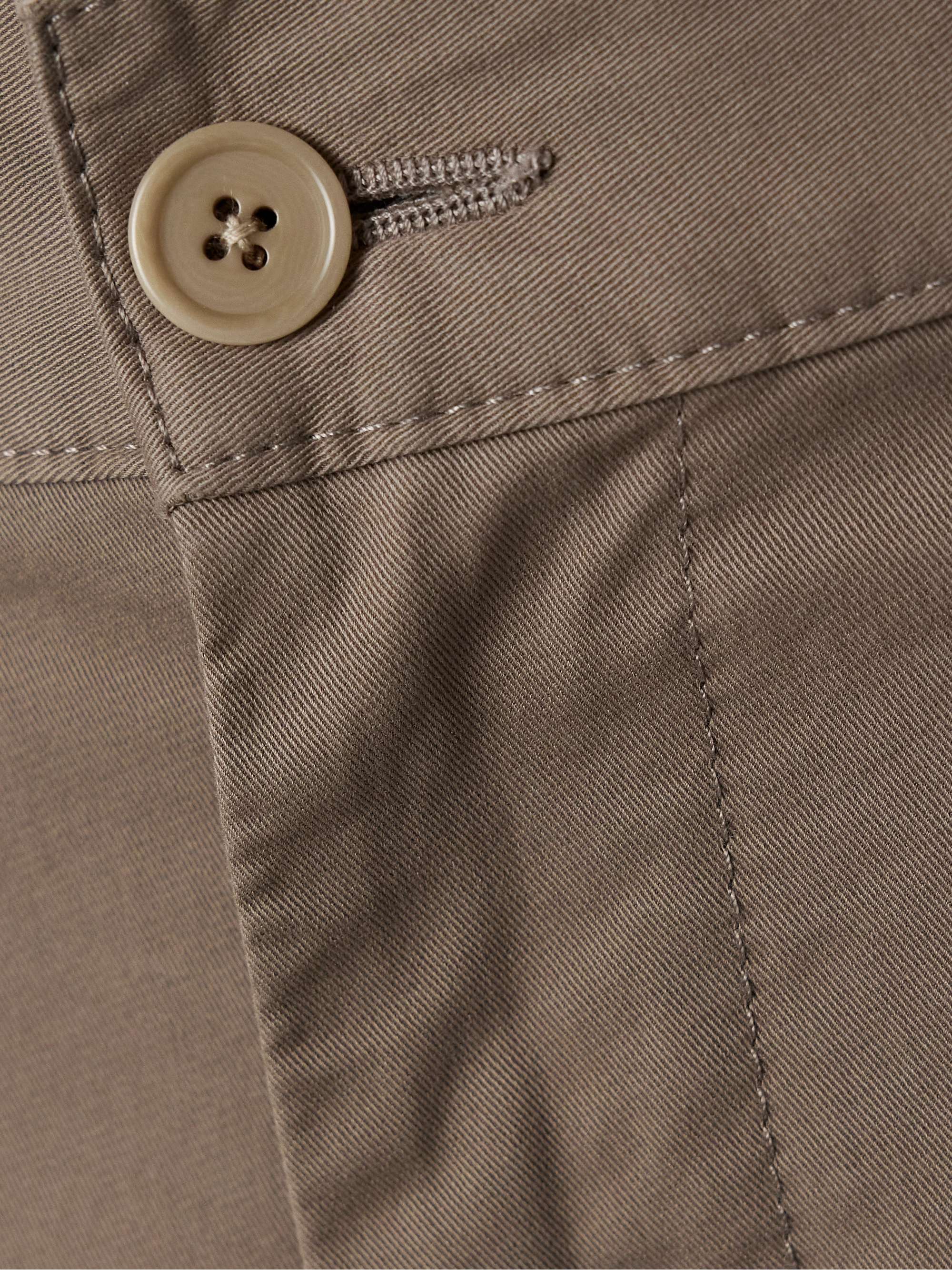 Zalenka cropped cotton and cashmere-blend twill straight-leg pants view
