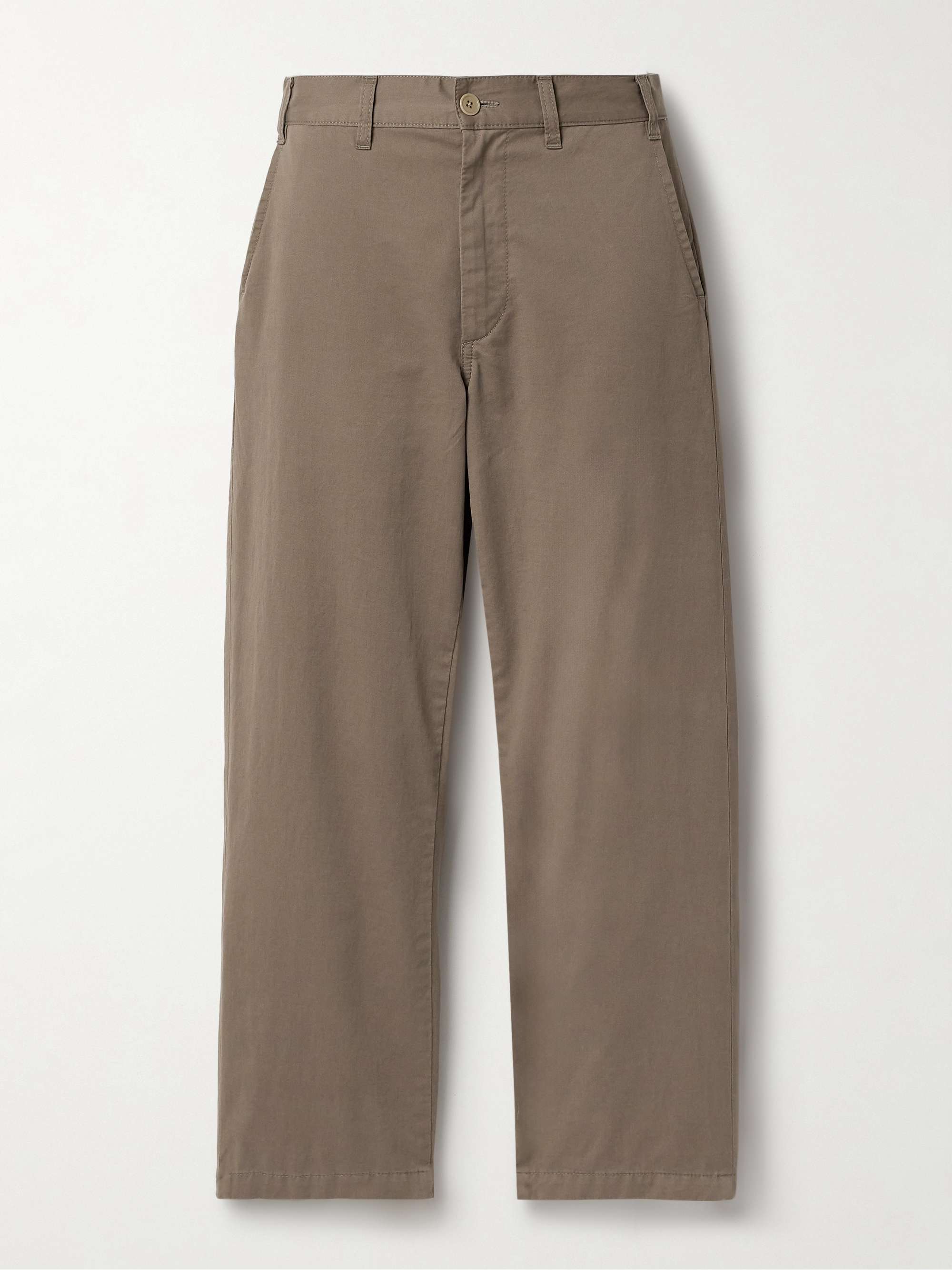 Zalenka cropped cotton and cashmere-blend twill straight-leg pants view