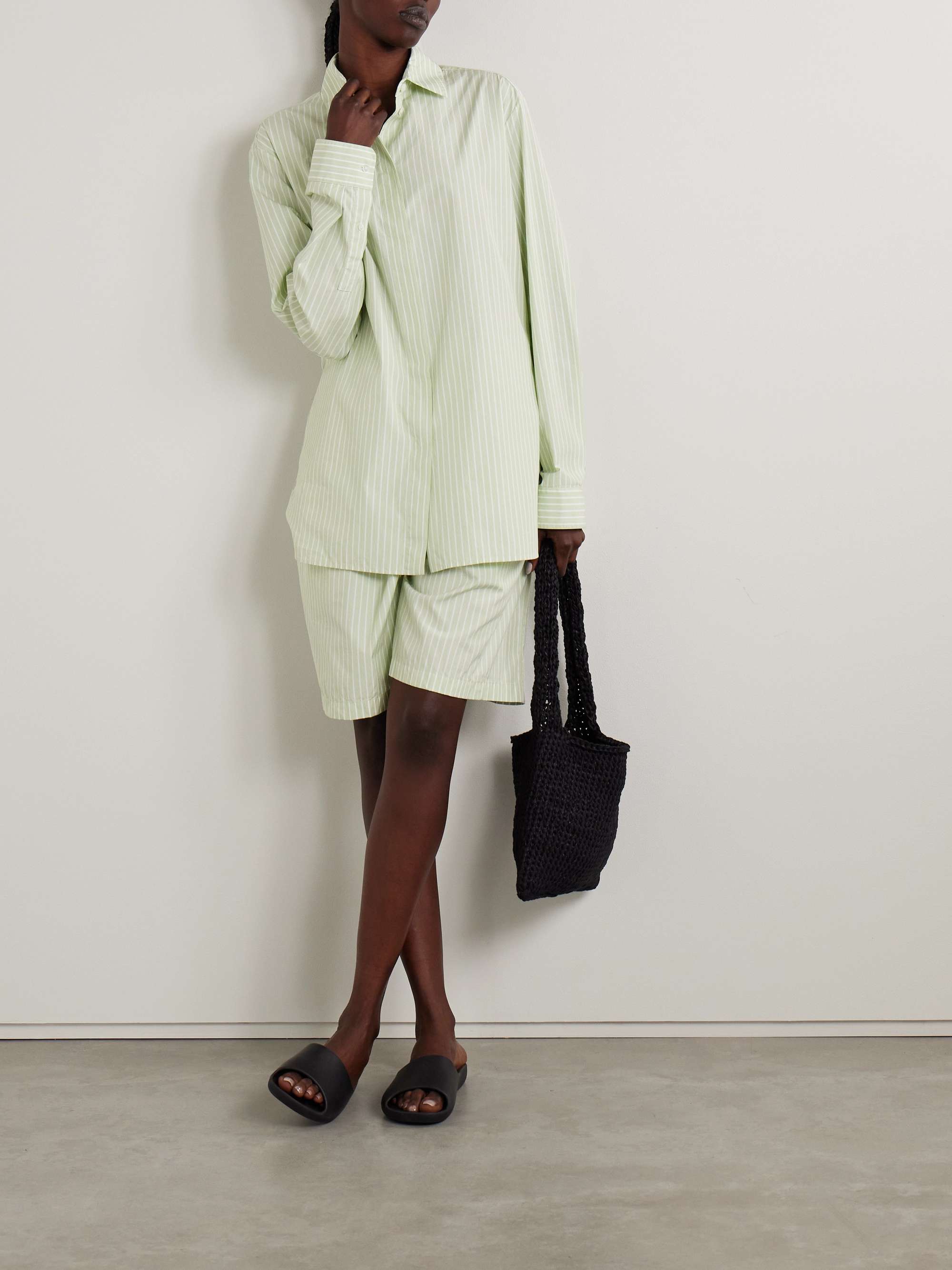 Vanda striped cotton-poplin shirt view