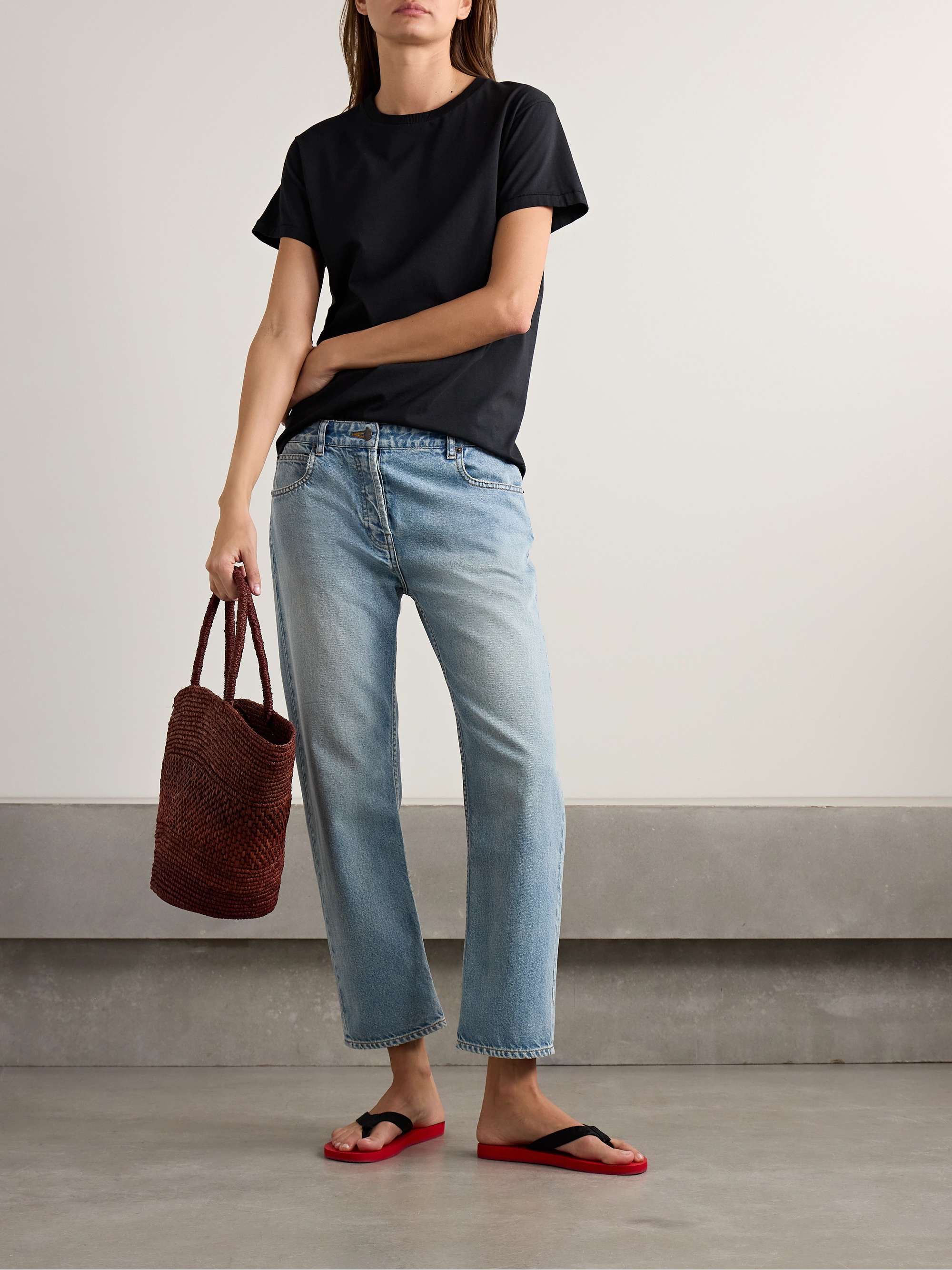 Riaco mid-rise slim-leg jeans view