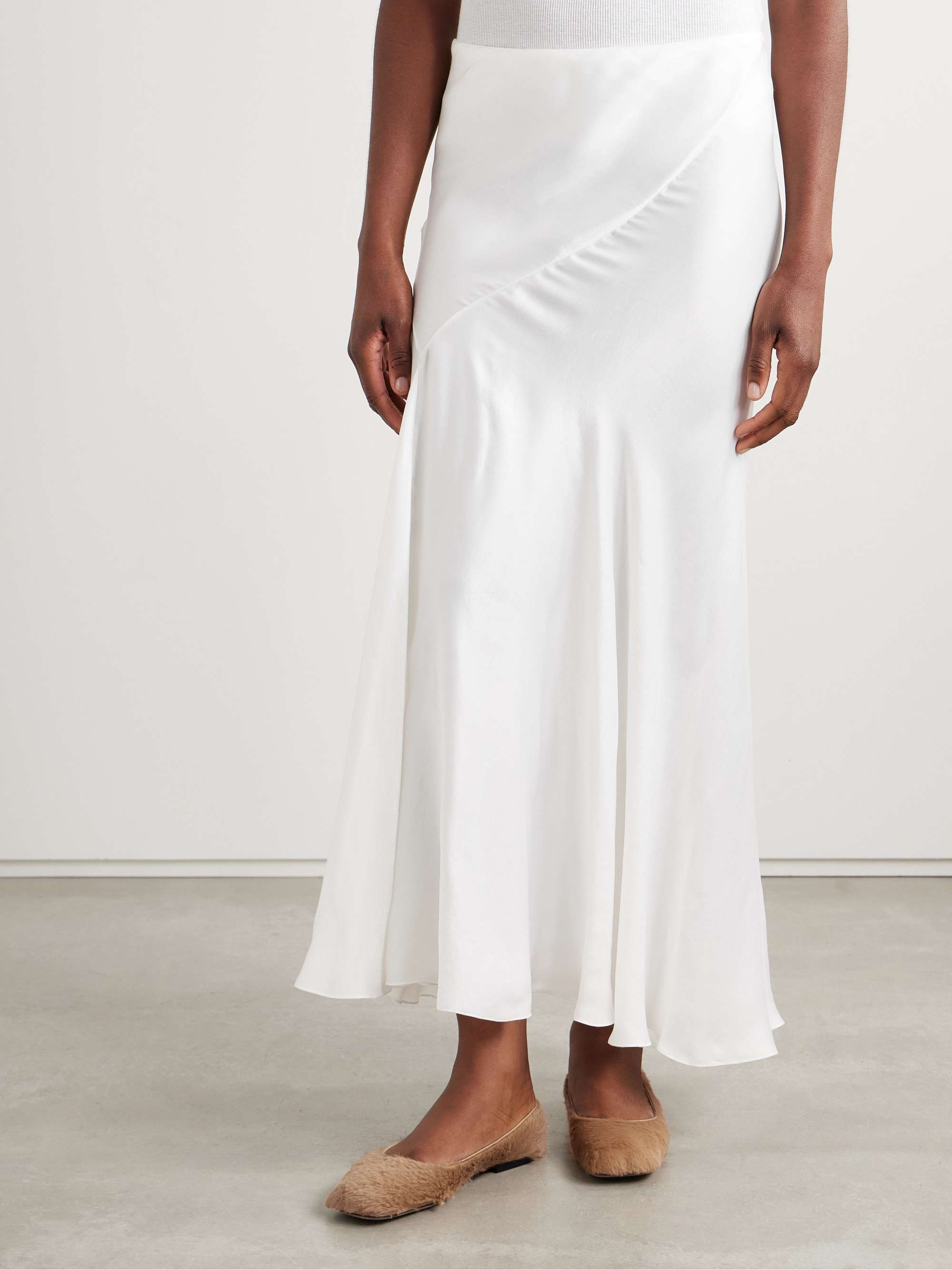 Luce washed-satin maxi skirt view