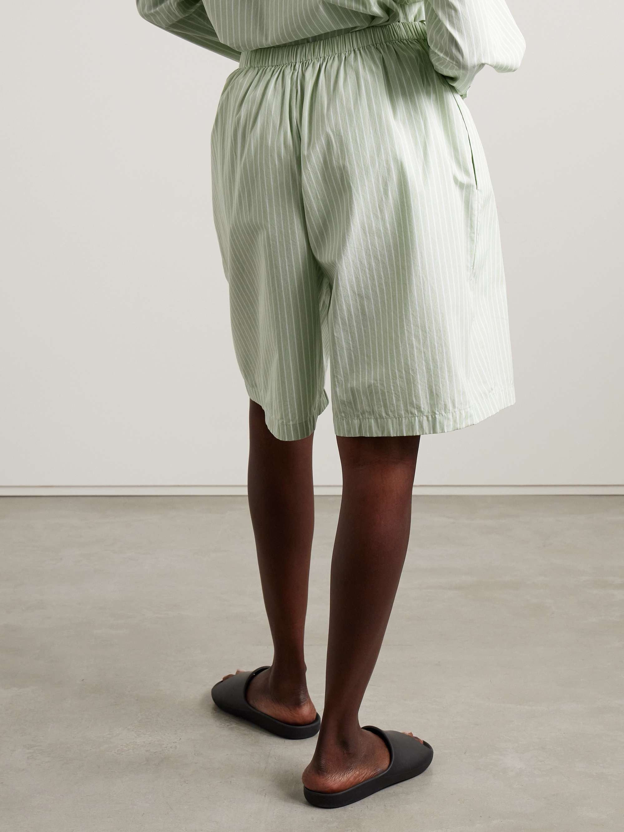 Zinnia striped cotton-poplin shorts view