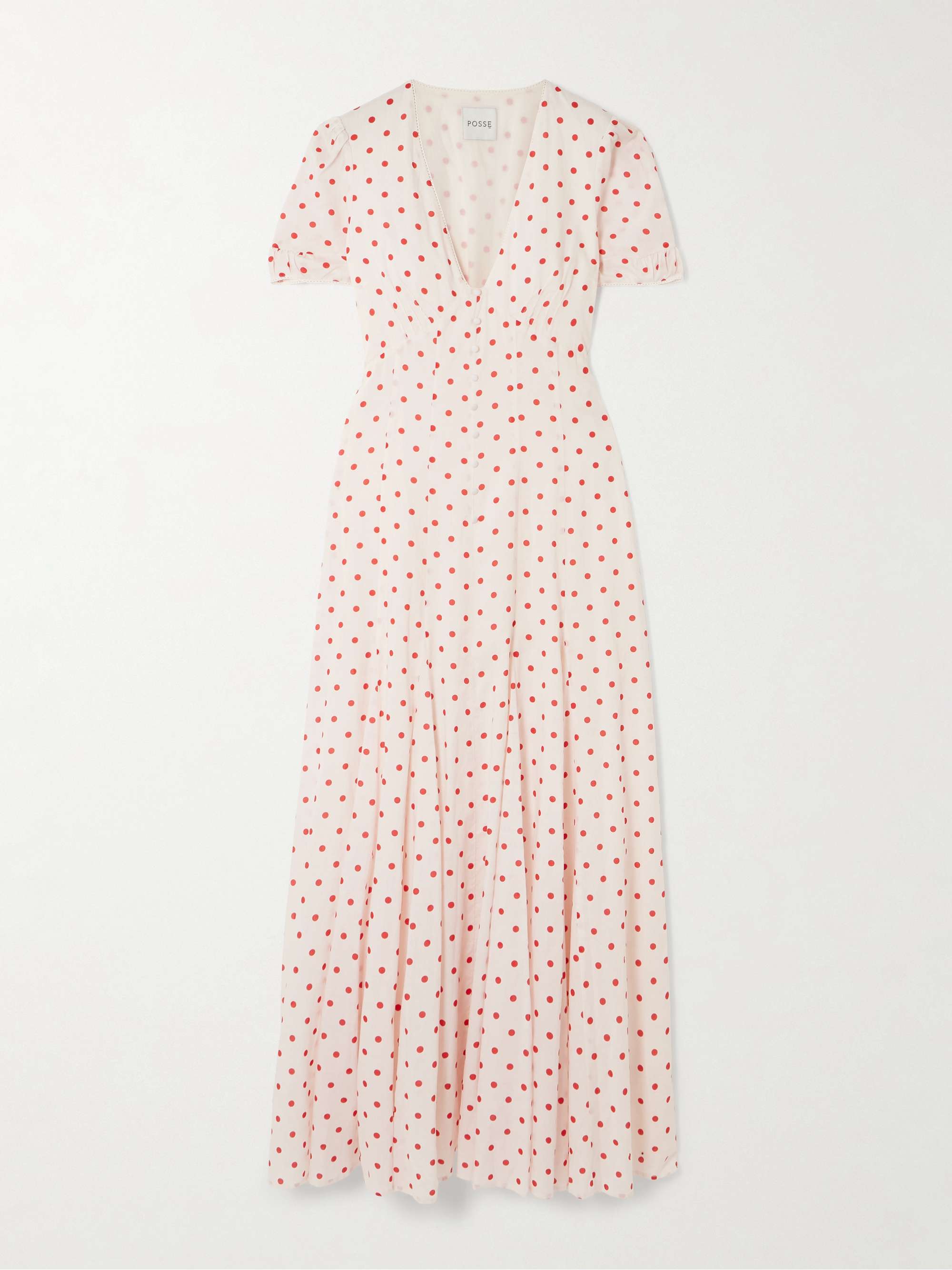 Paloma polka-dot TENCEL™ Lyocell and cotton-blend voile maxi dress view