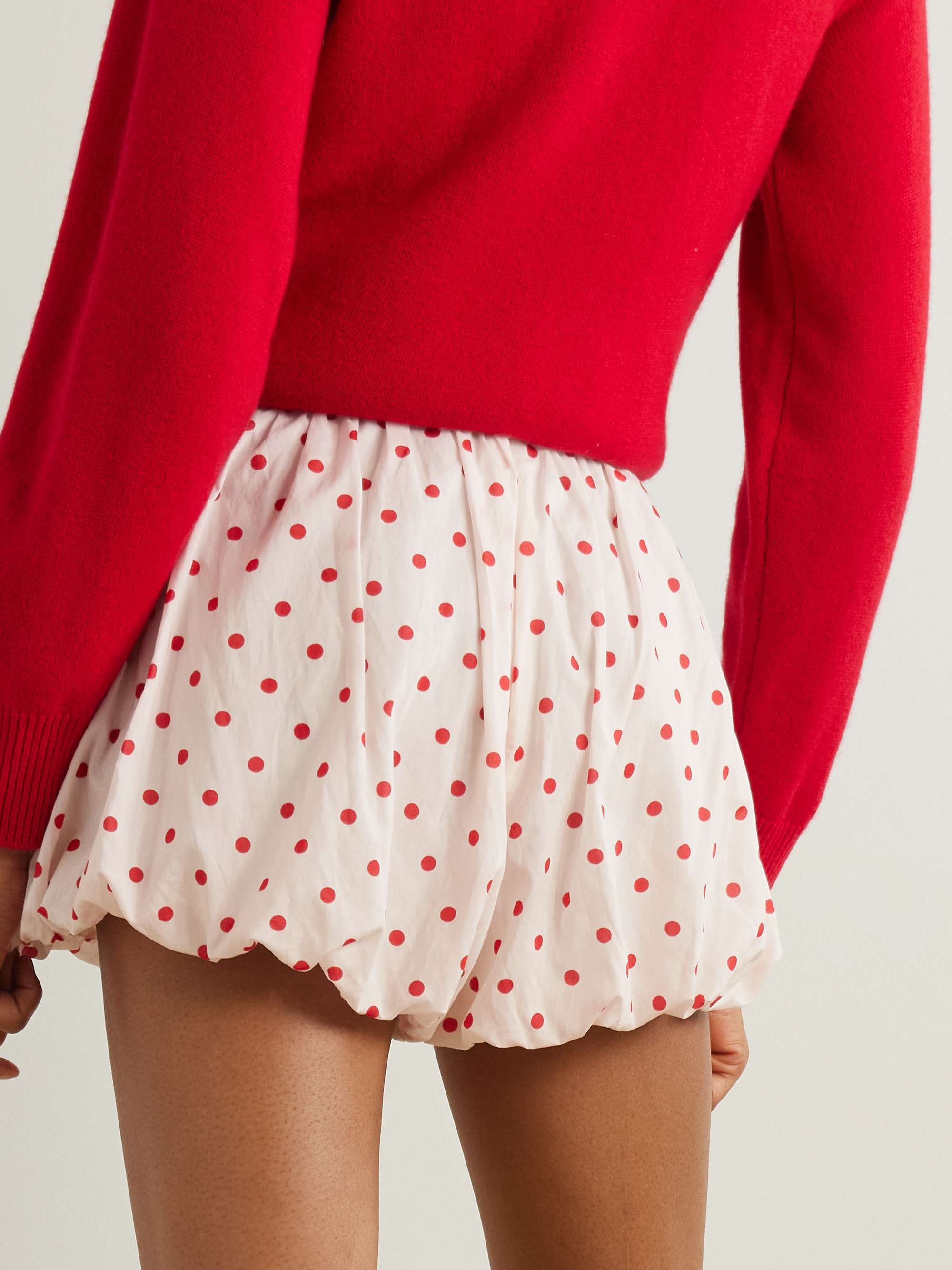 Aurelia polka-dot TENCEL™ Lyocell and cotton-blend voile shorts view