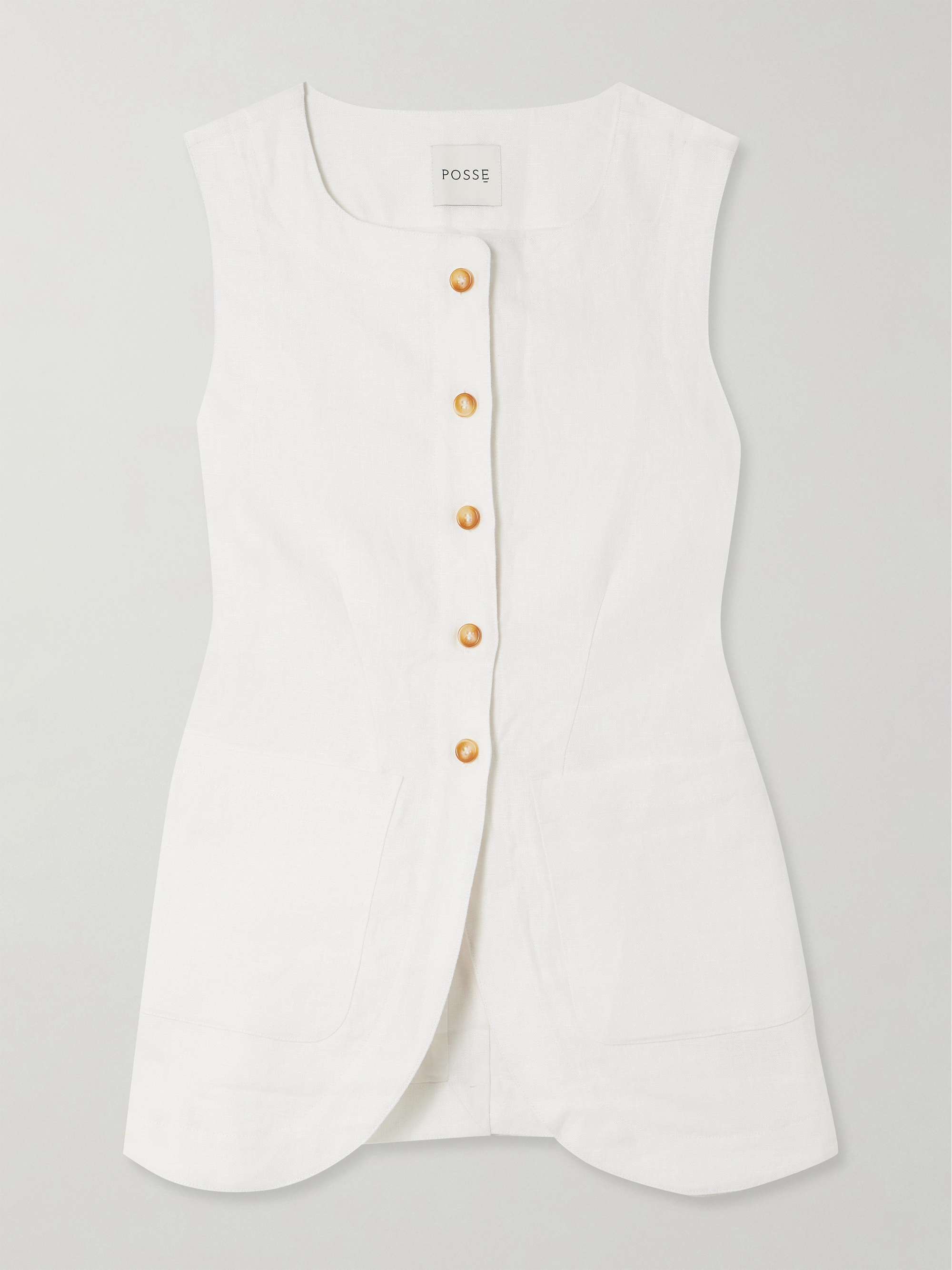 Emma linen vest view