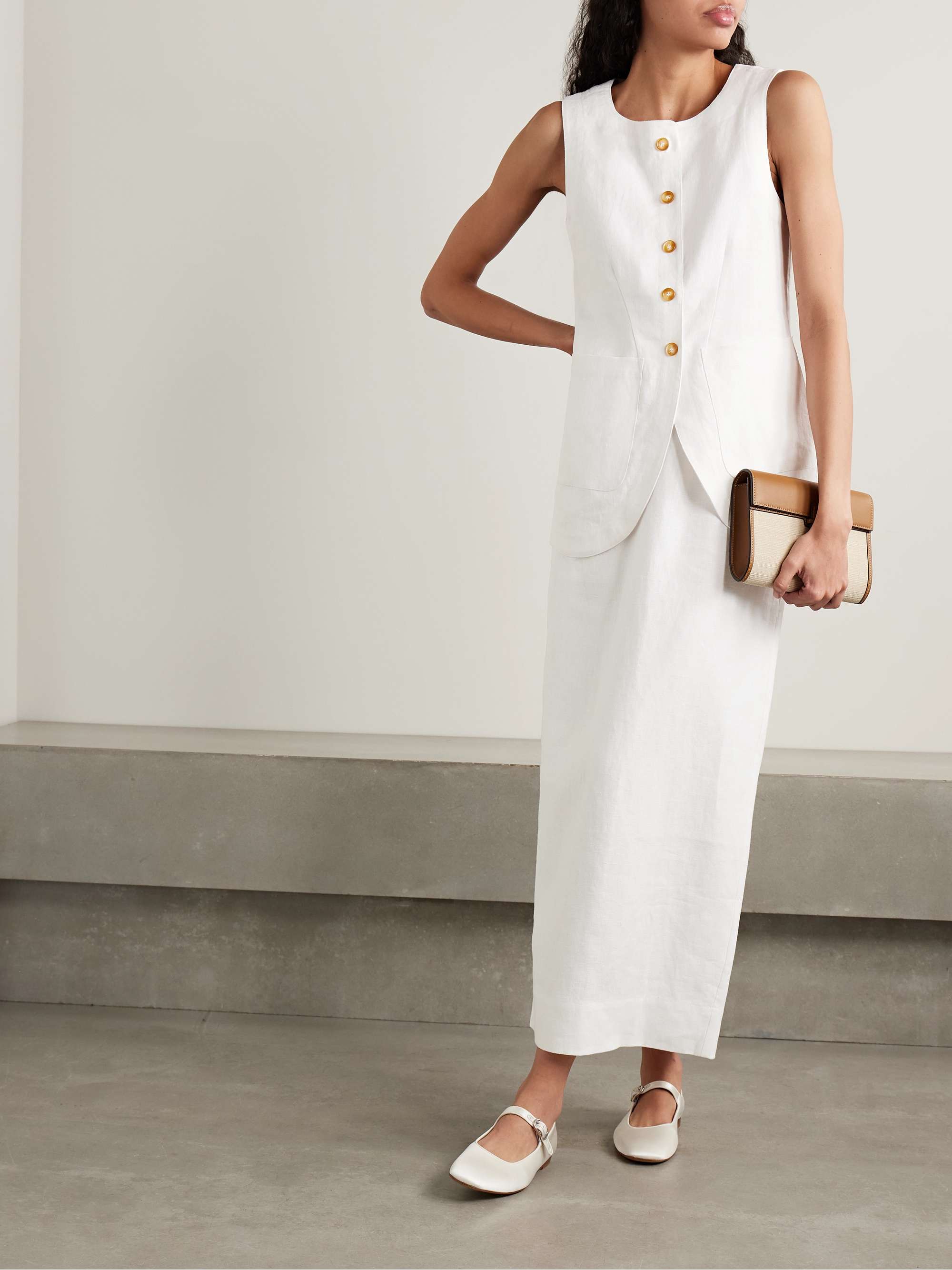 Emma linen vest view
