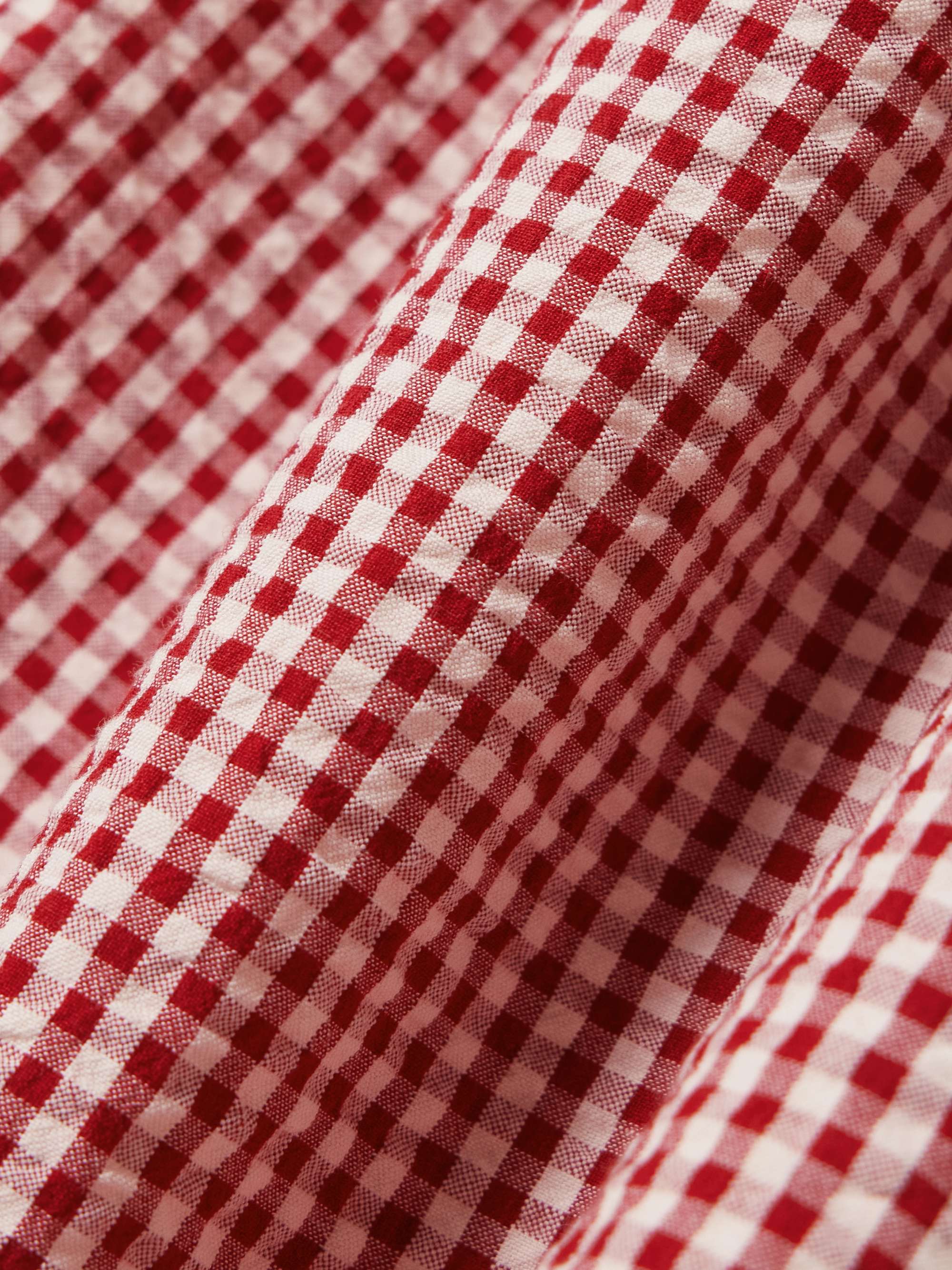 Emma gingham linen-seersucker mini dress view