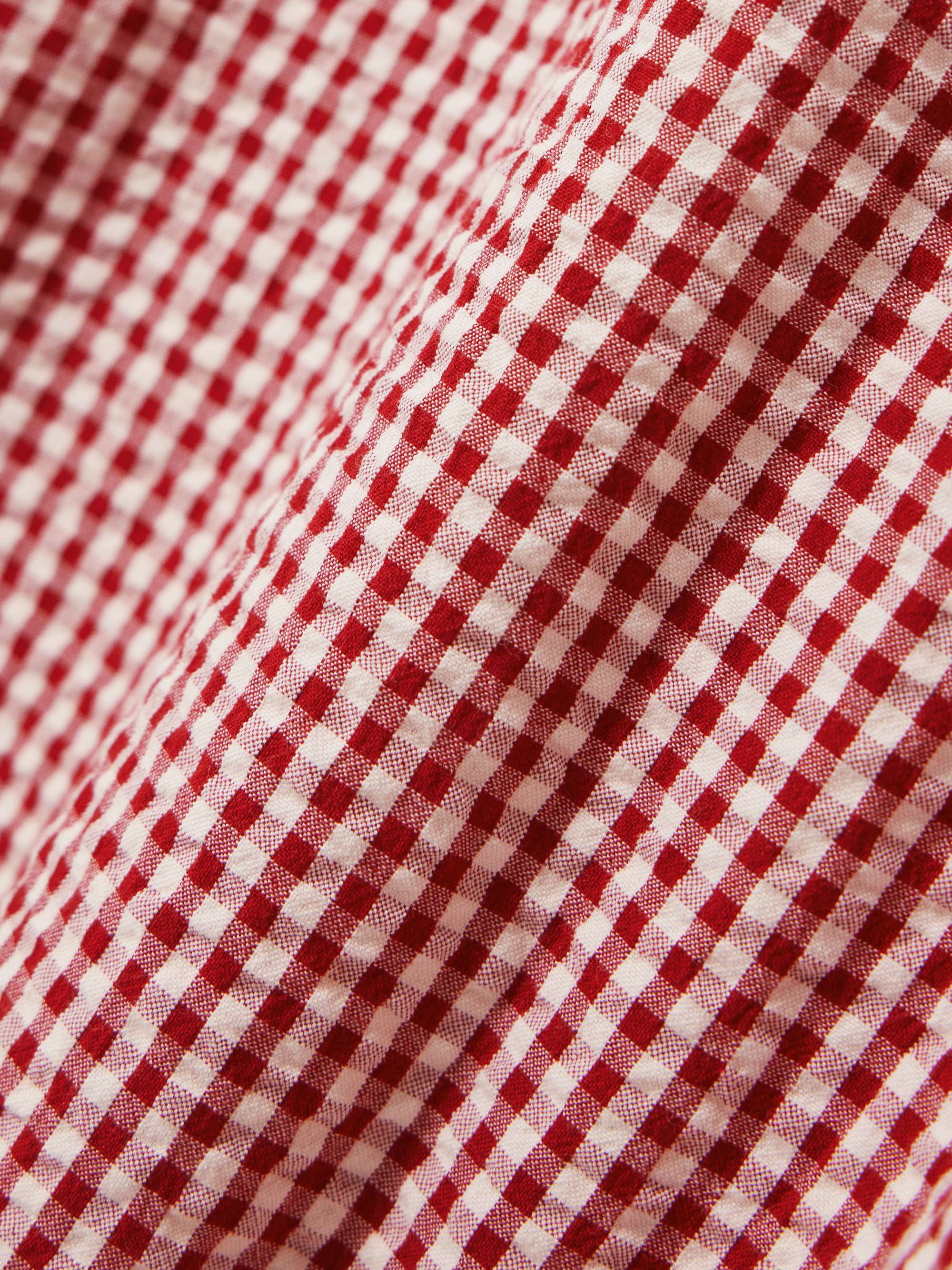 Lori open-back gingham linen-seersucker maxi dress view