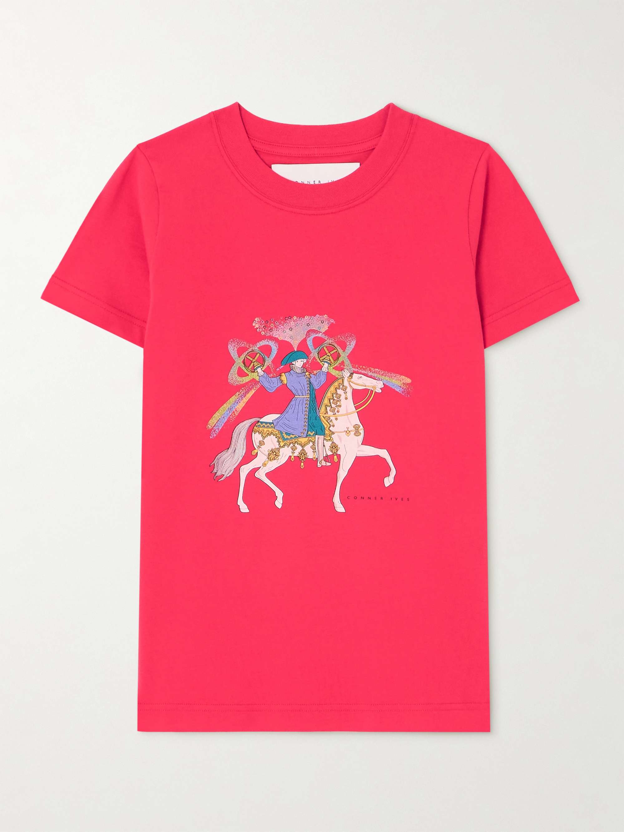 Camelot printed organic cotton-jersey T-shirt view