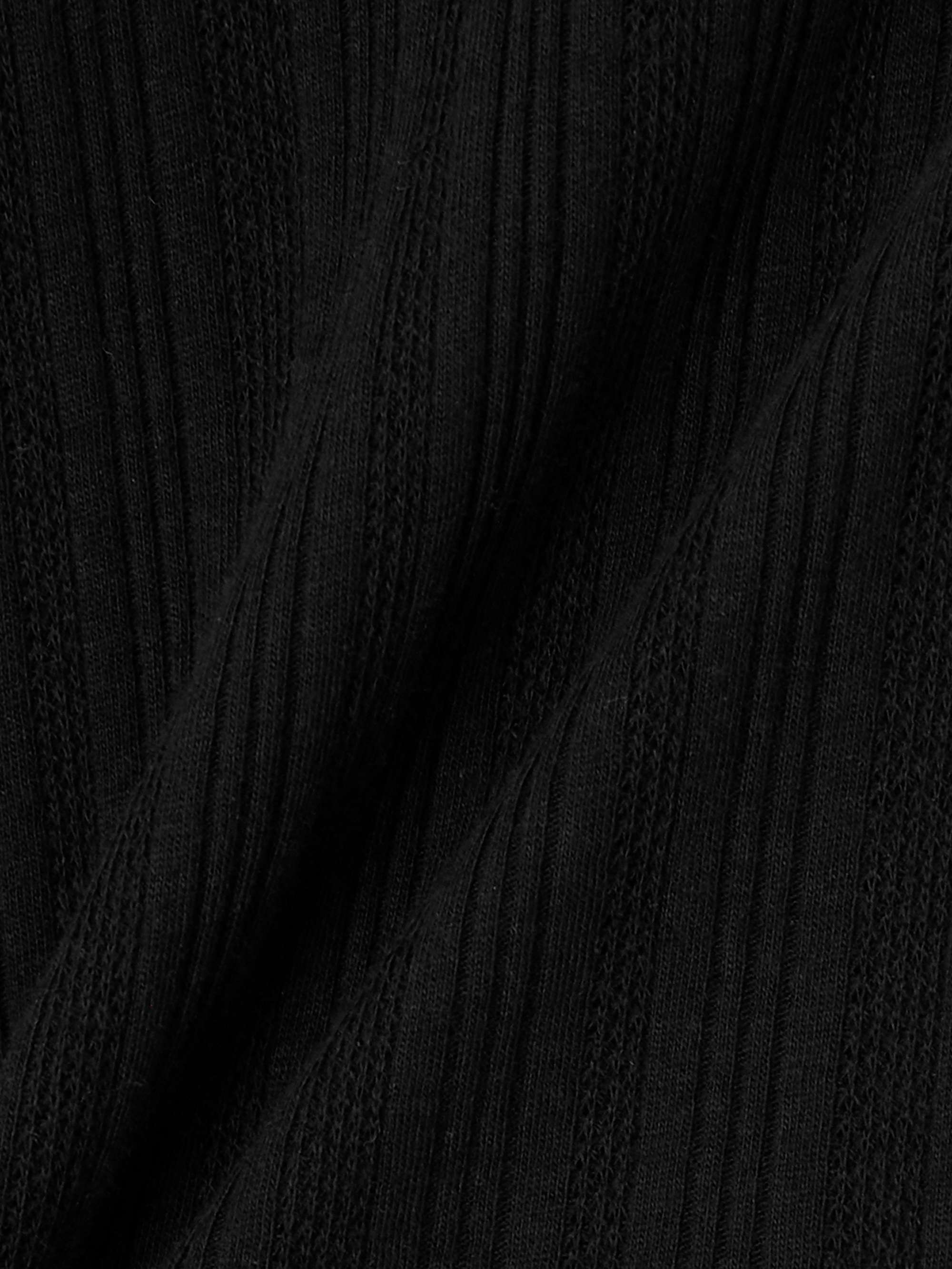 Ribbed and pointelle-knit organic cotton-jersey mini dress view