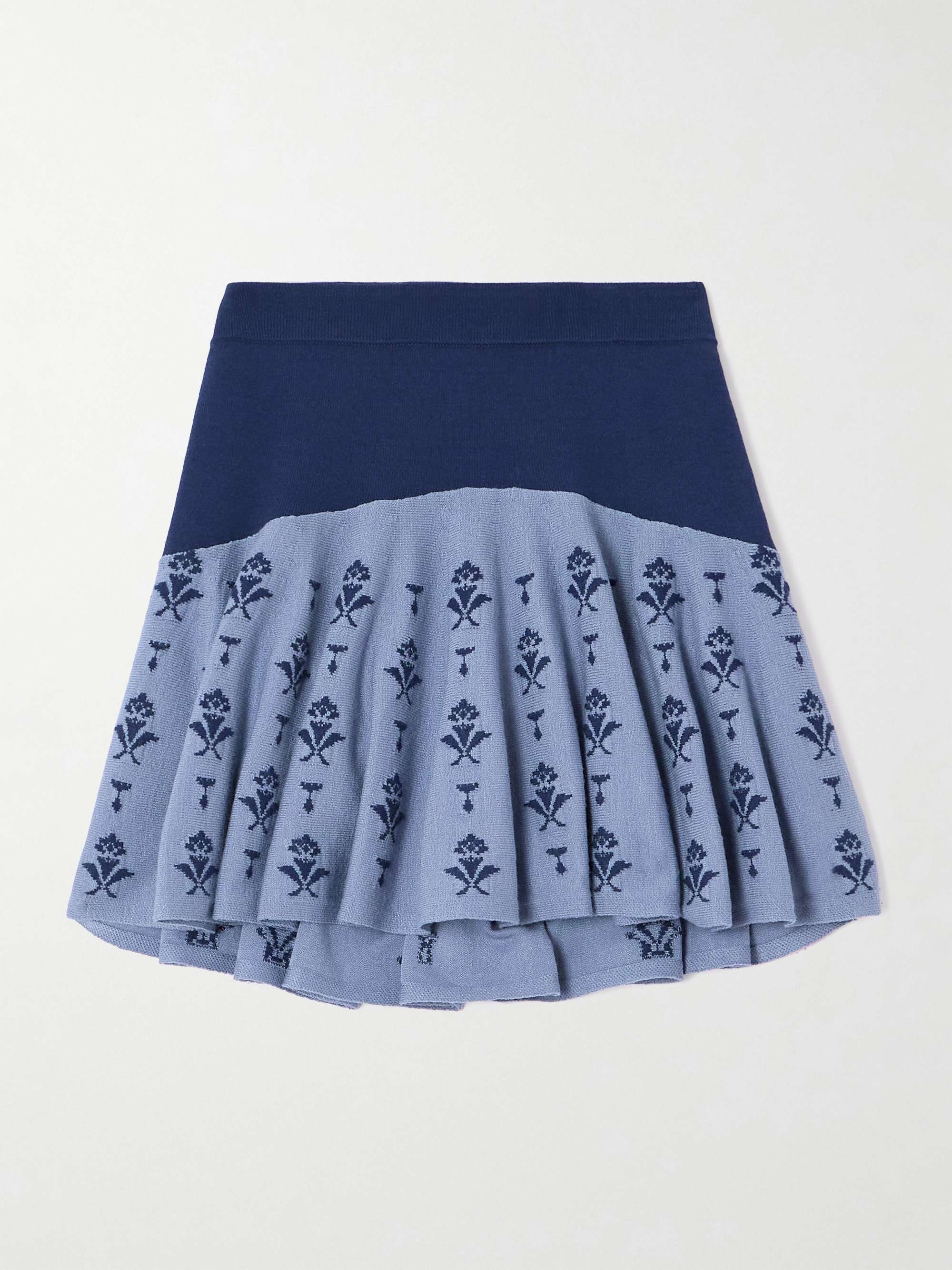 Two-tone jacquard-knit mini skirt view