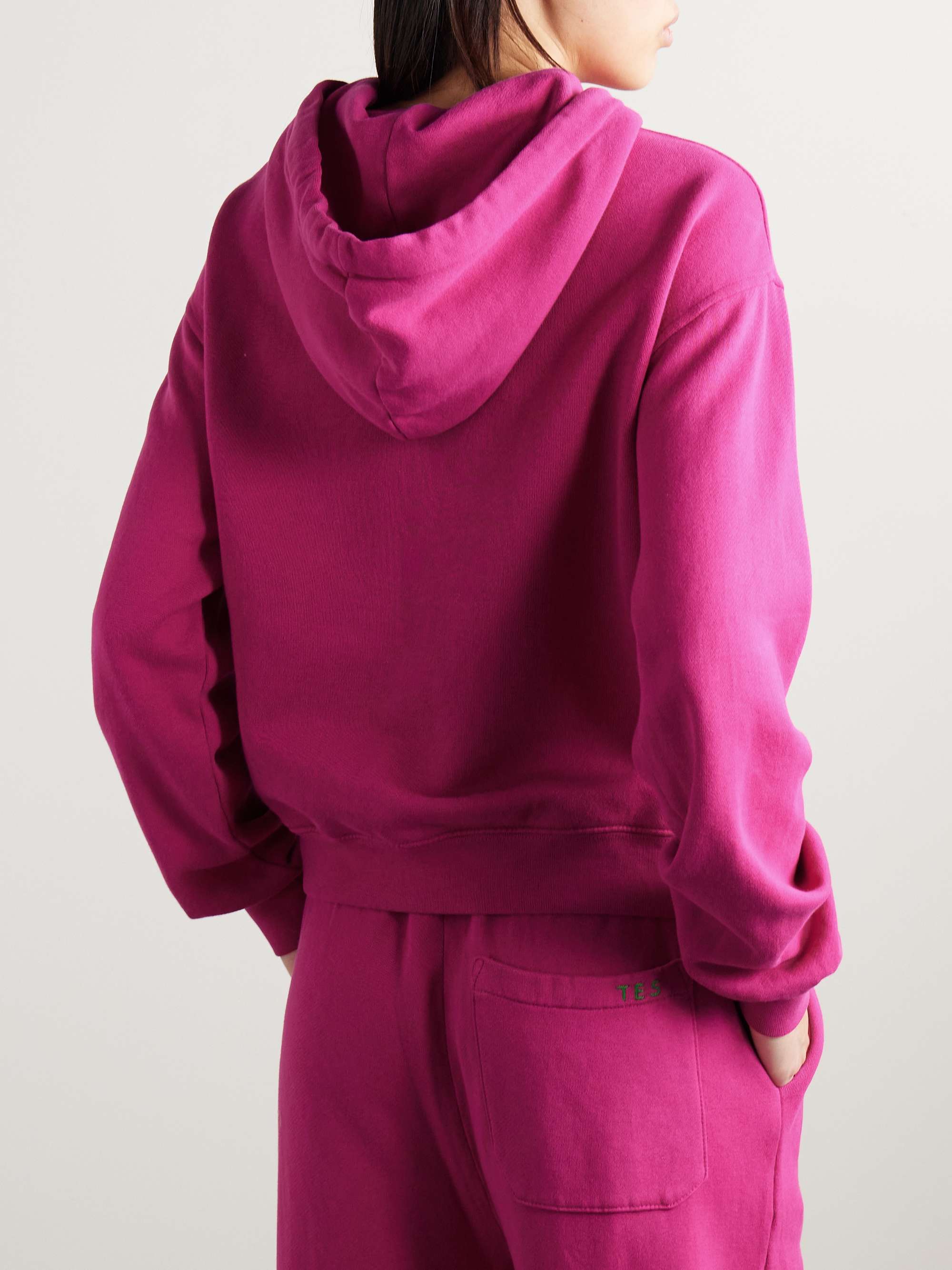 Daily cotton and cashmere-blend jersey hoodie view
