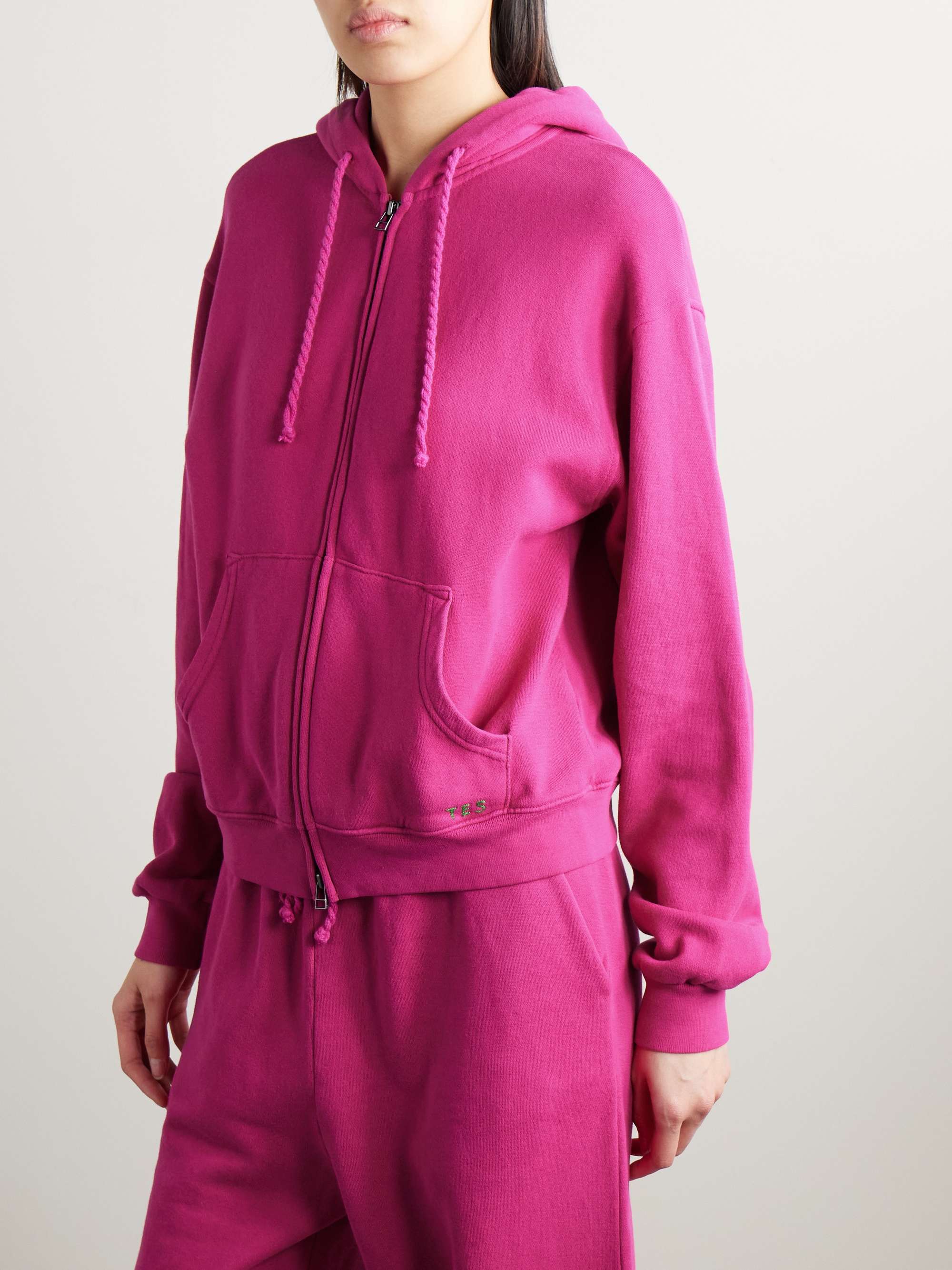 Daily cotton and cashmere-blend jersey hoodie view