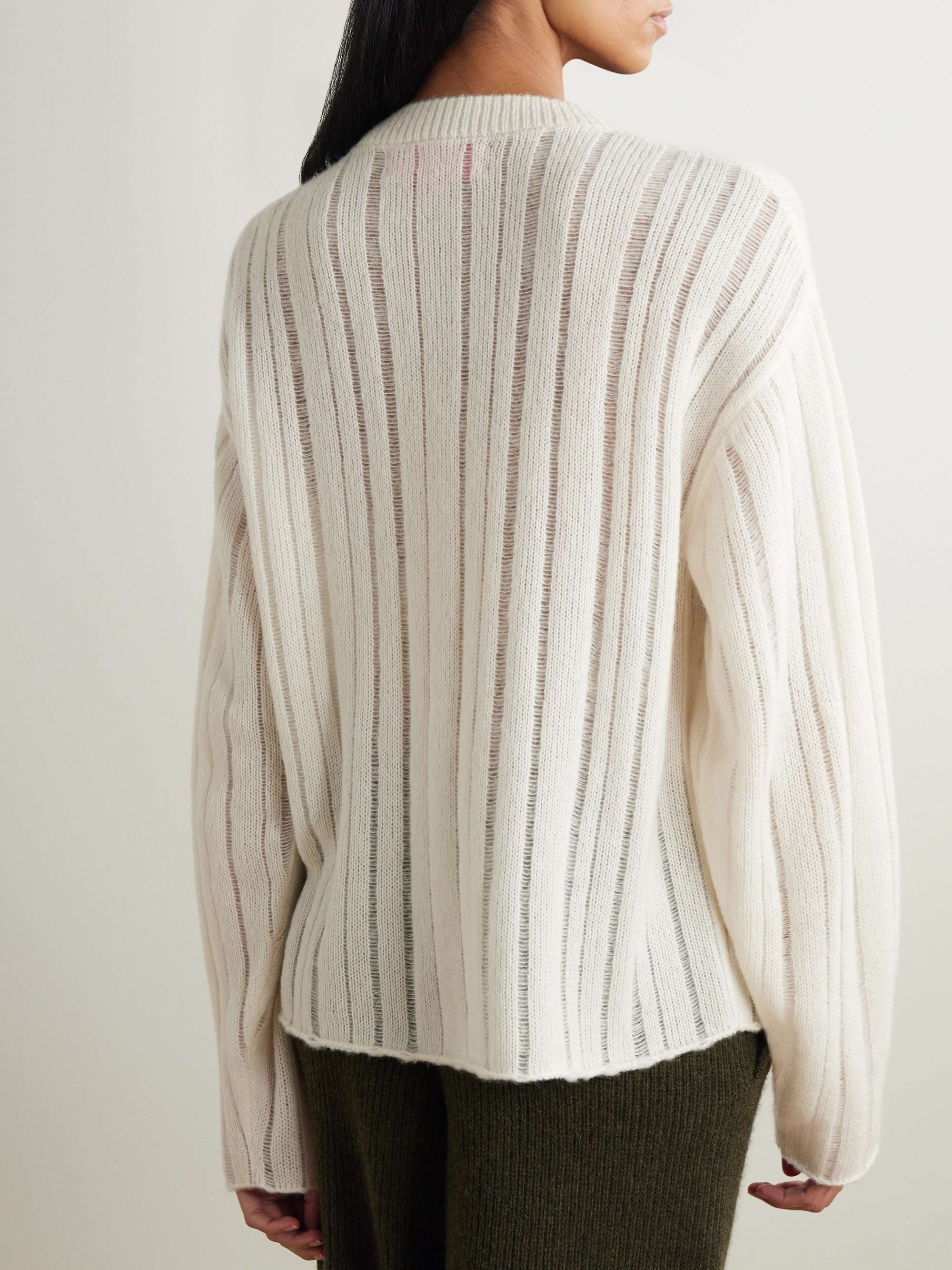 Nimbus Solids ribbed cashmere and cotton-blend sweater view