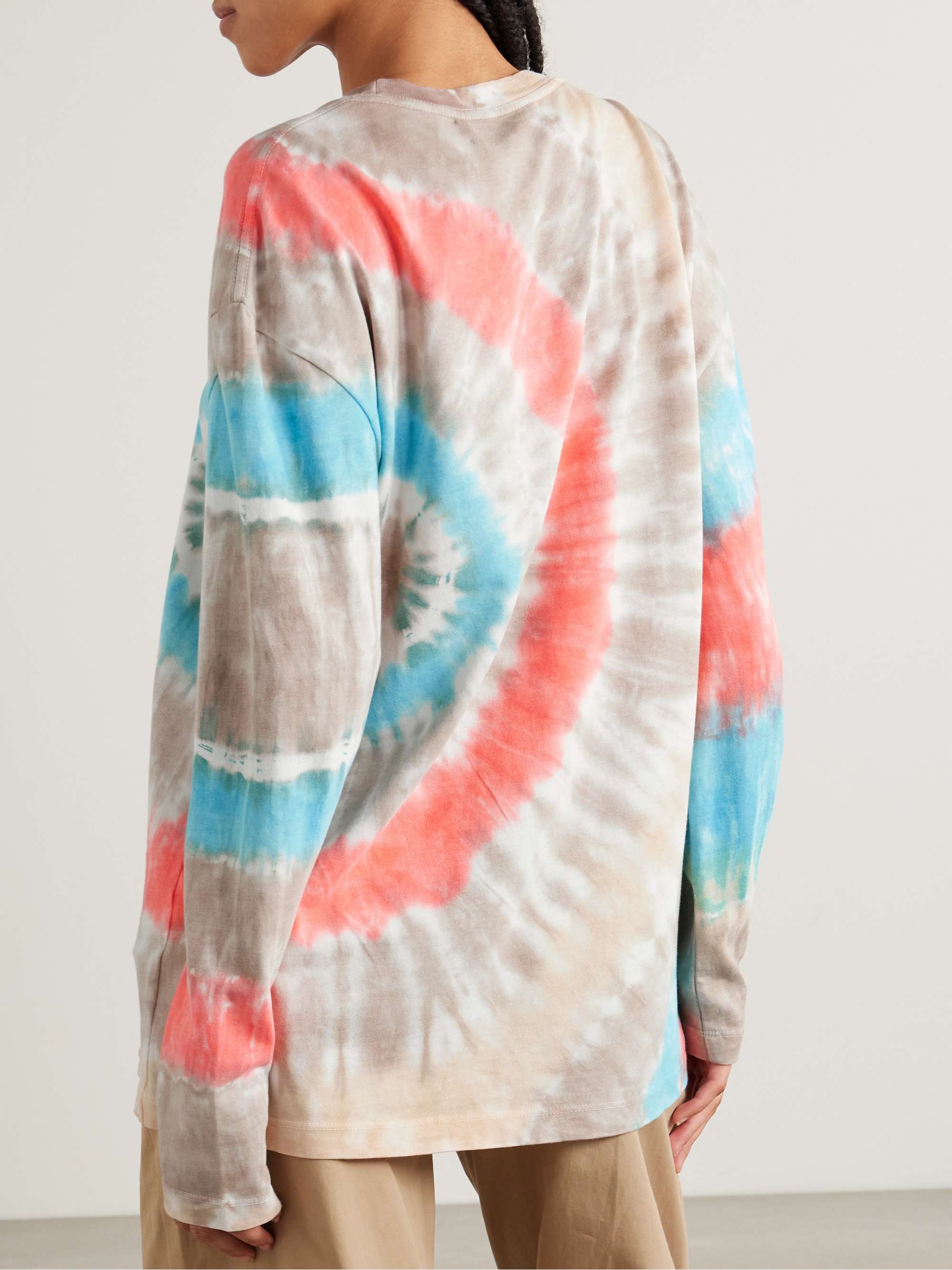 Geode tie-dyed cotton and cashmere-blend jersey T-shirt view