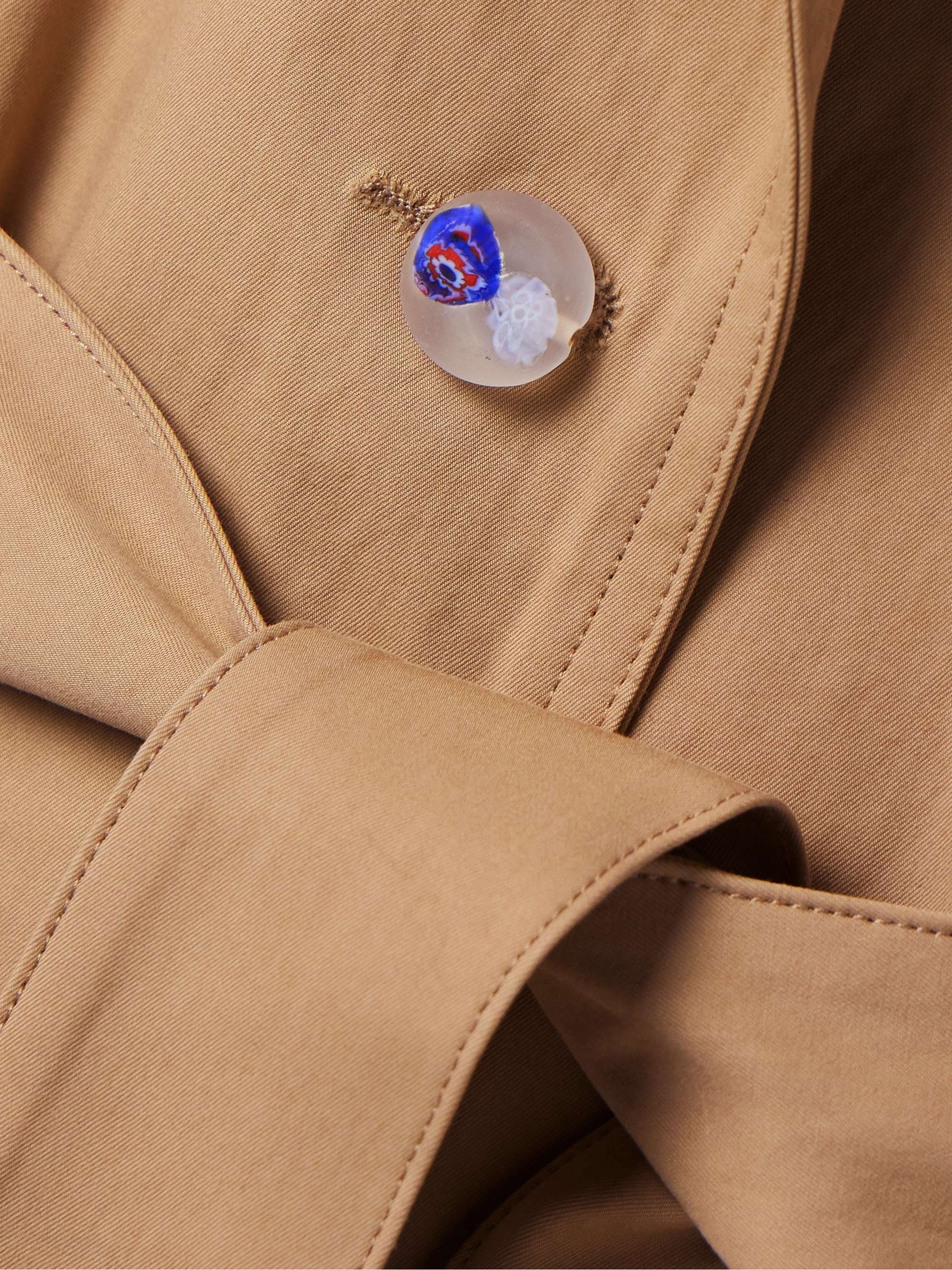 Silvano belted cotton-twill trench coat view