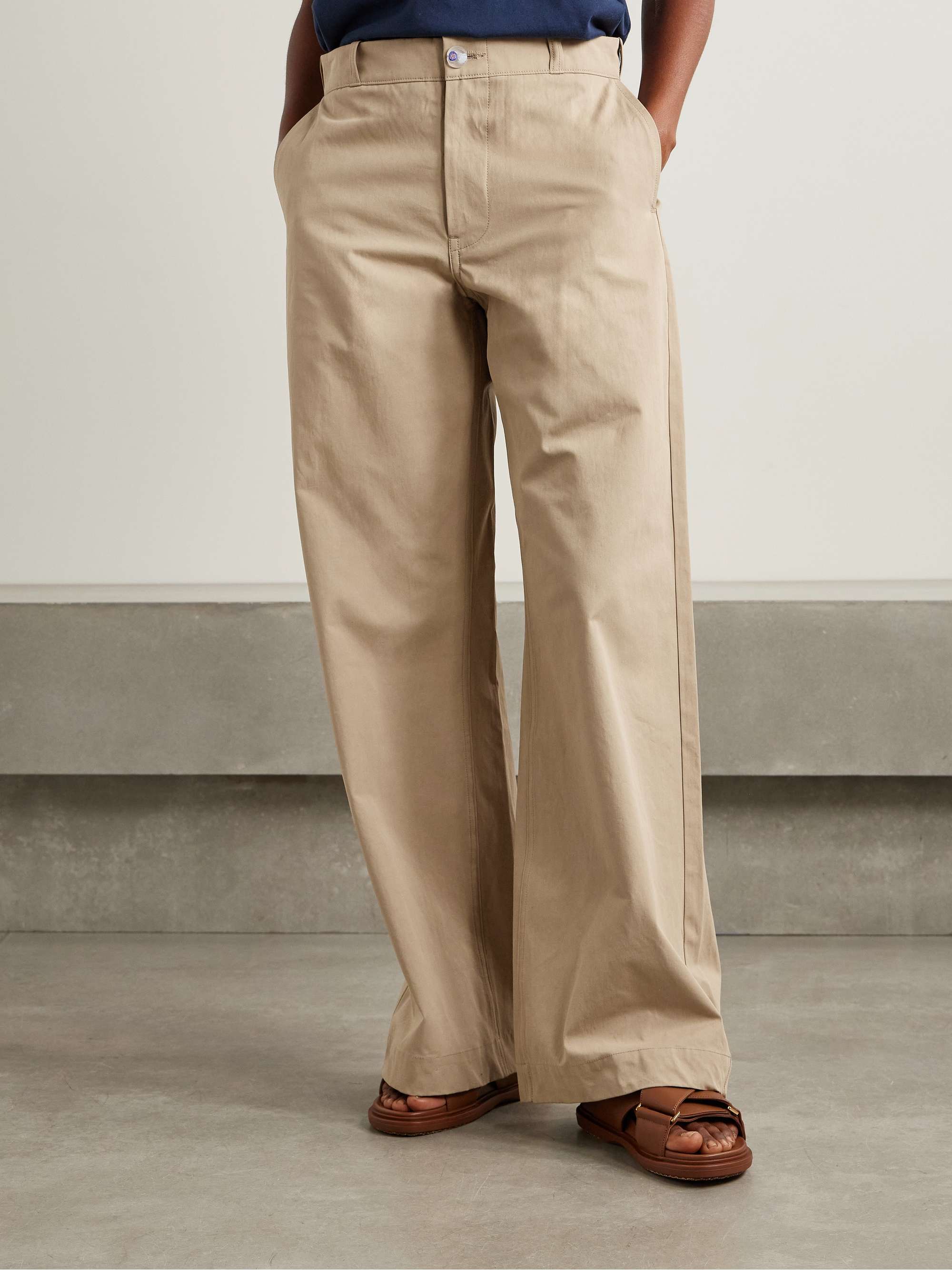 Silvano cotton-twill wide-leg pants view