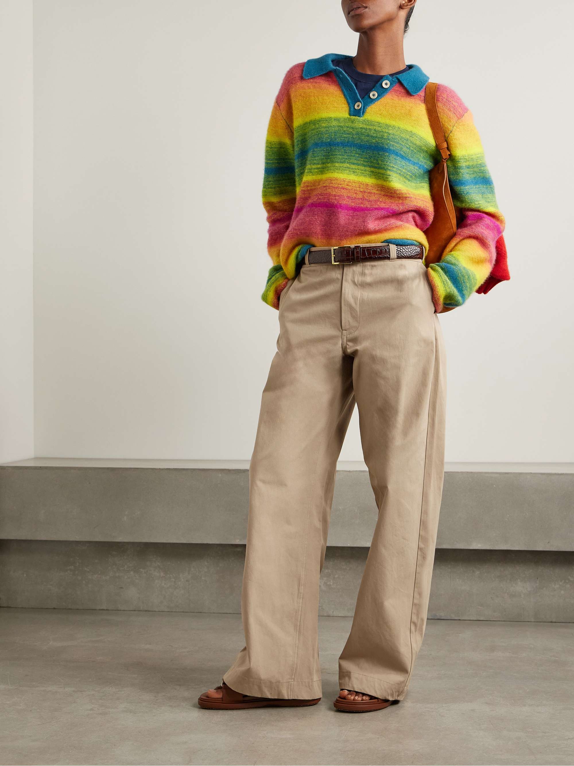 Silvano cotton-twill wide-leg pants view