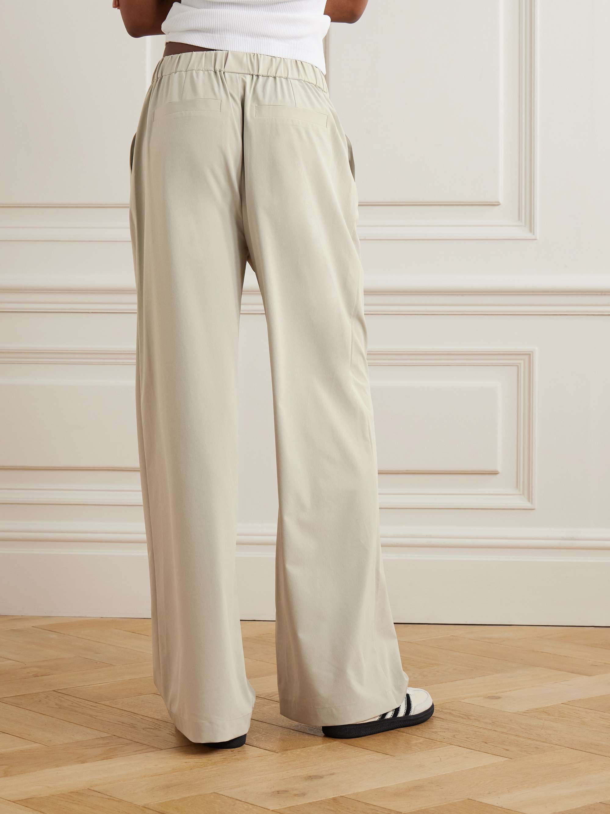 Kayson pleated stretch recycled wide-leg pants view