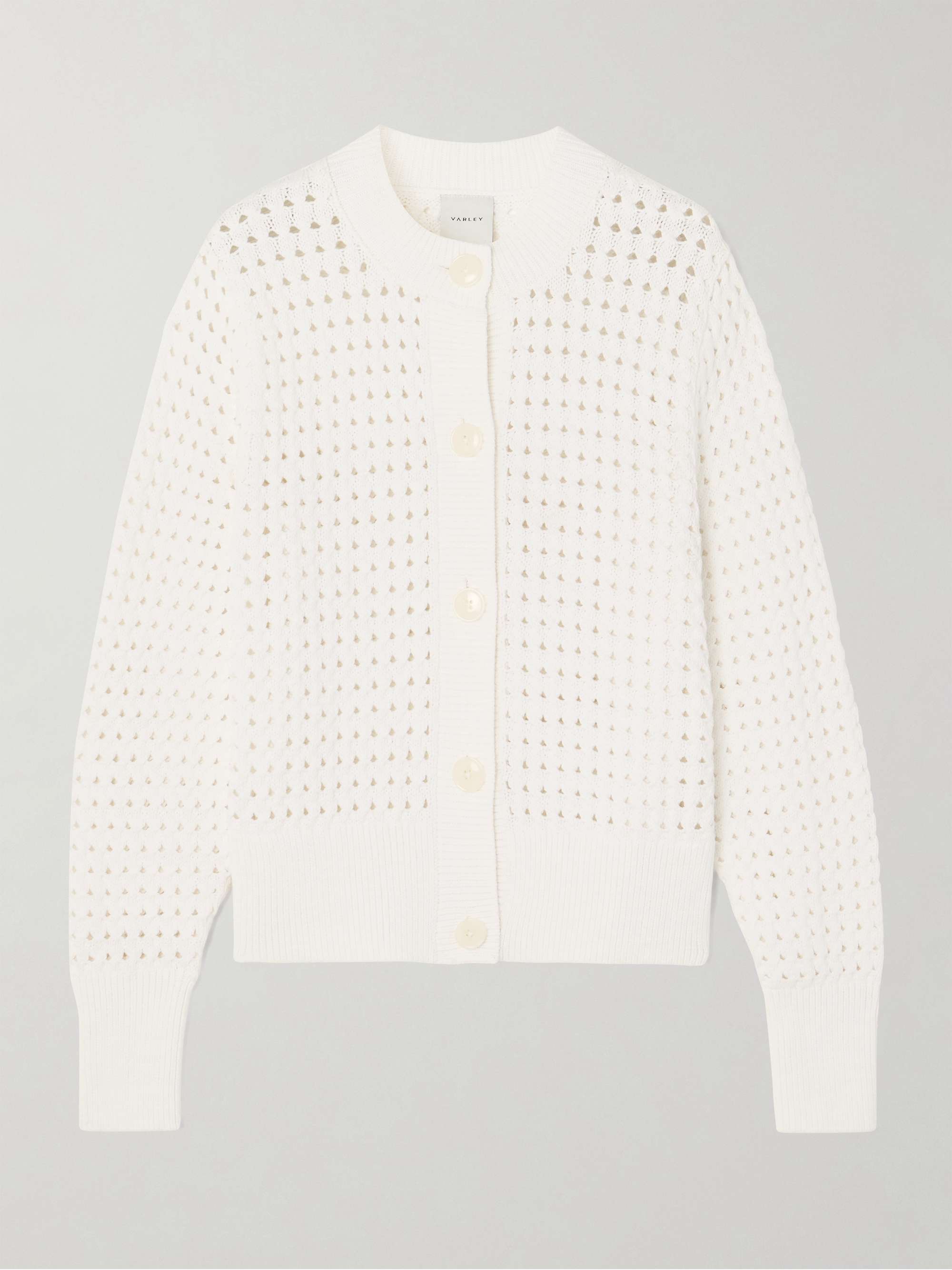 Bettina open-knit cotton-blend cardigan view