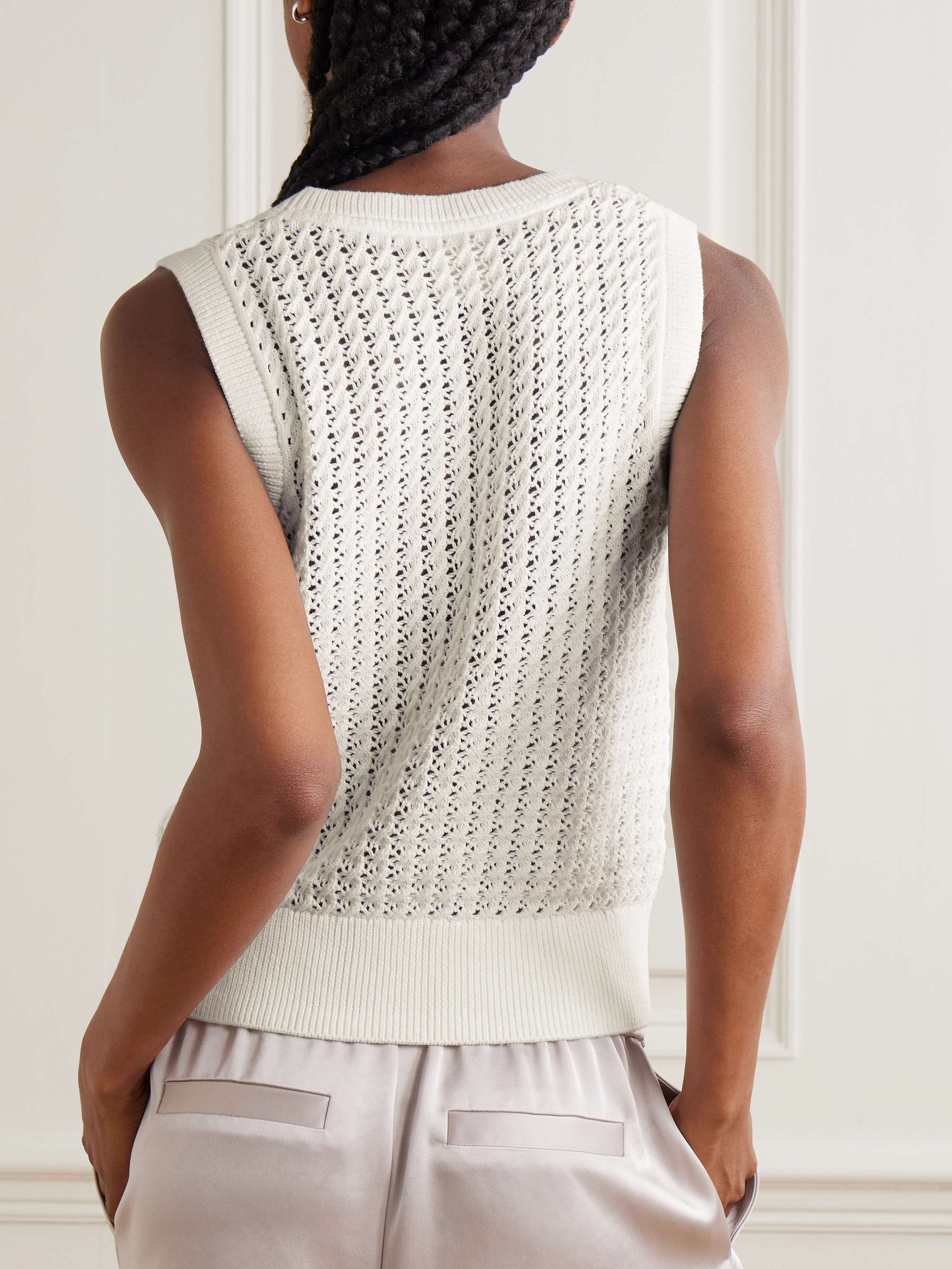 Ferns open-knit cotton tank view