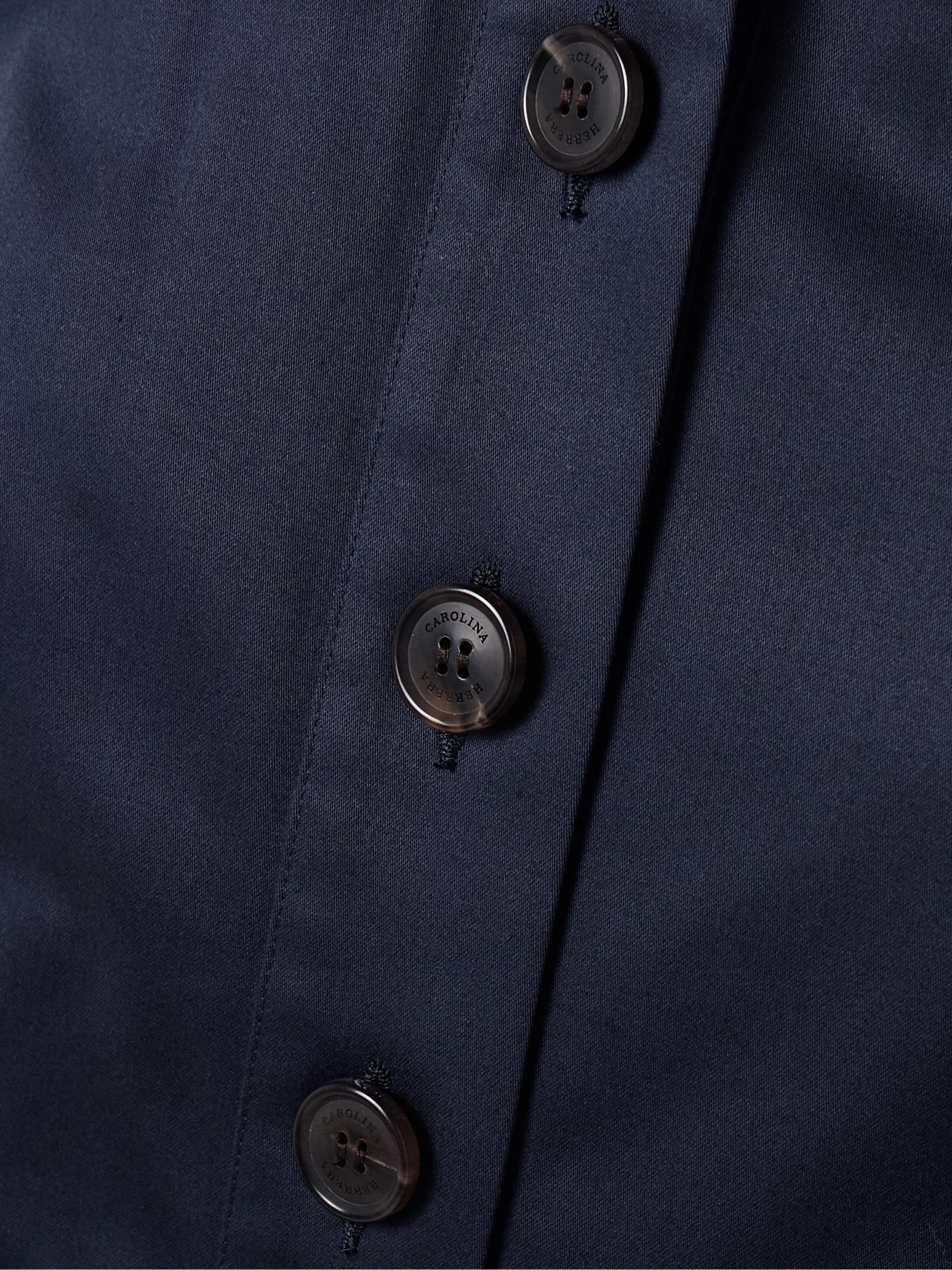 Belted cotton-blend sateen halterneck midi shirt dress view