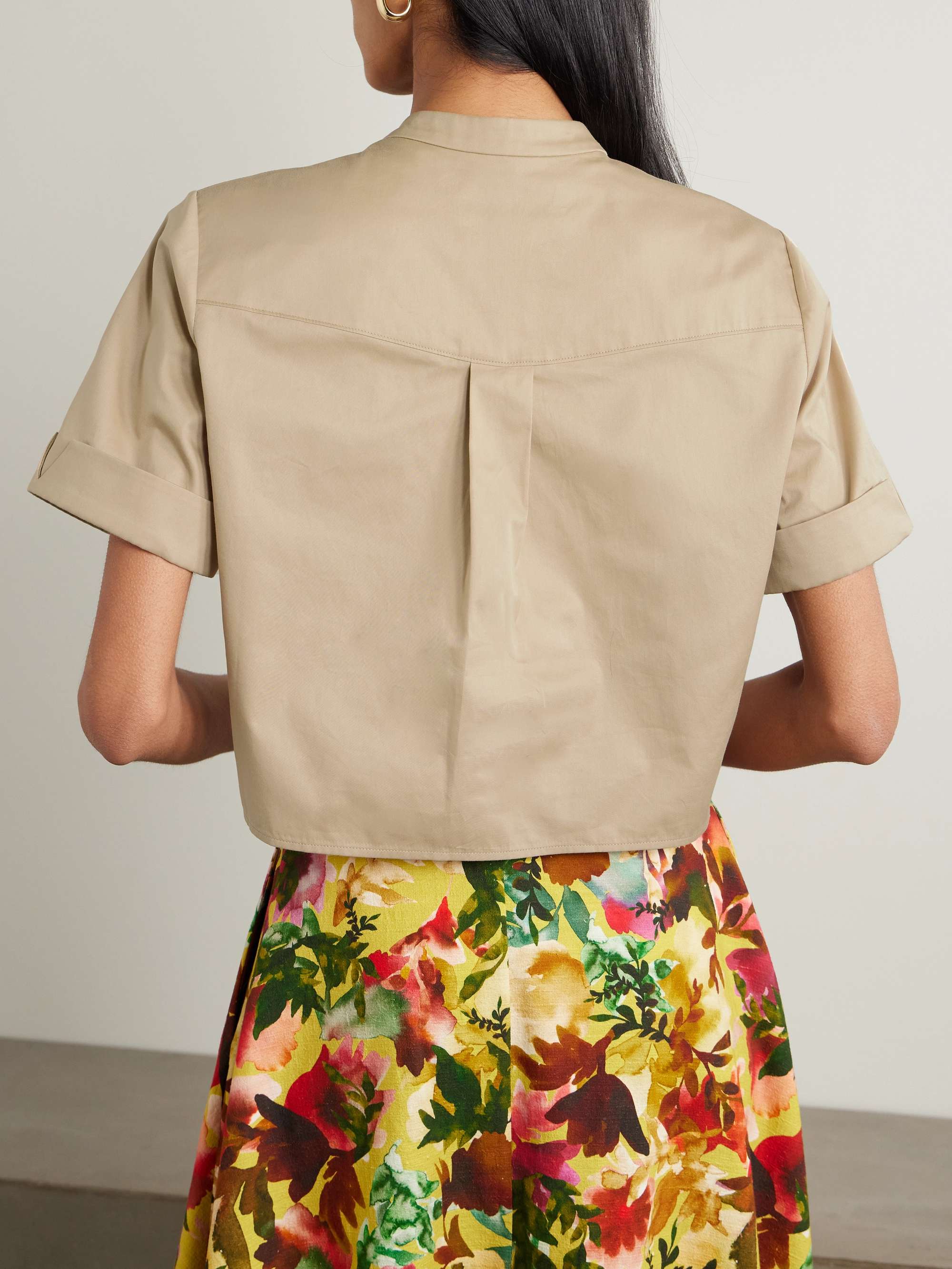 Jude cropped cotton-voile shirt view