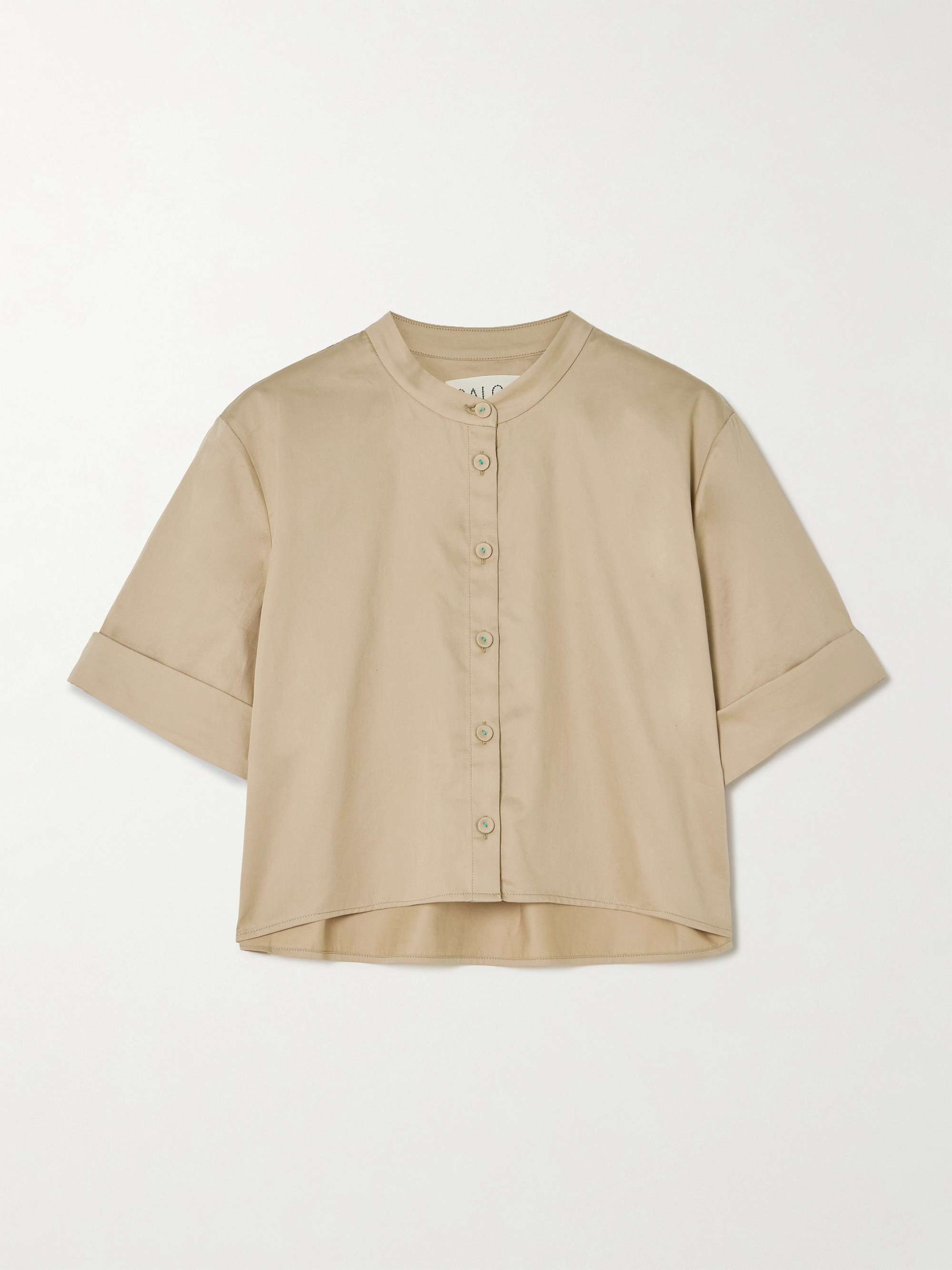 Jude cropped cotton-voile shirt view