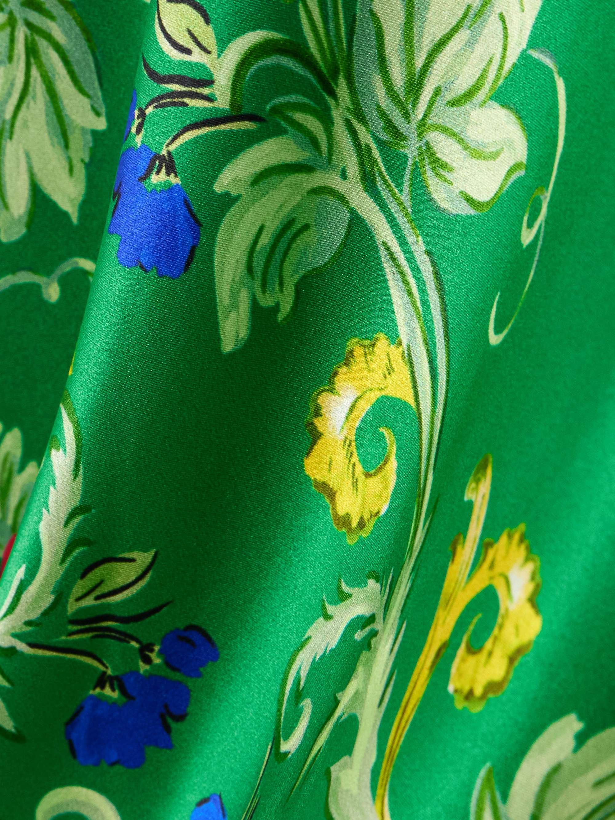 Vida D ruffled floral-print silk-satin dress view