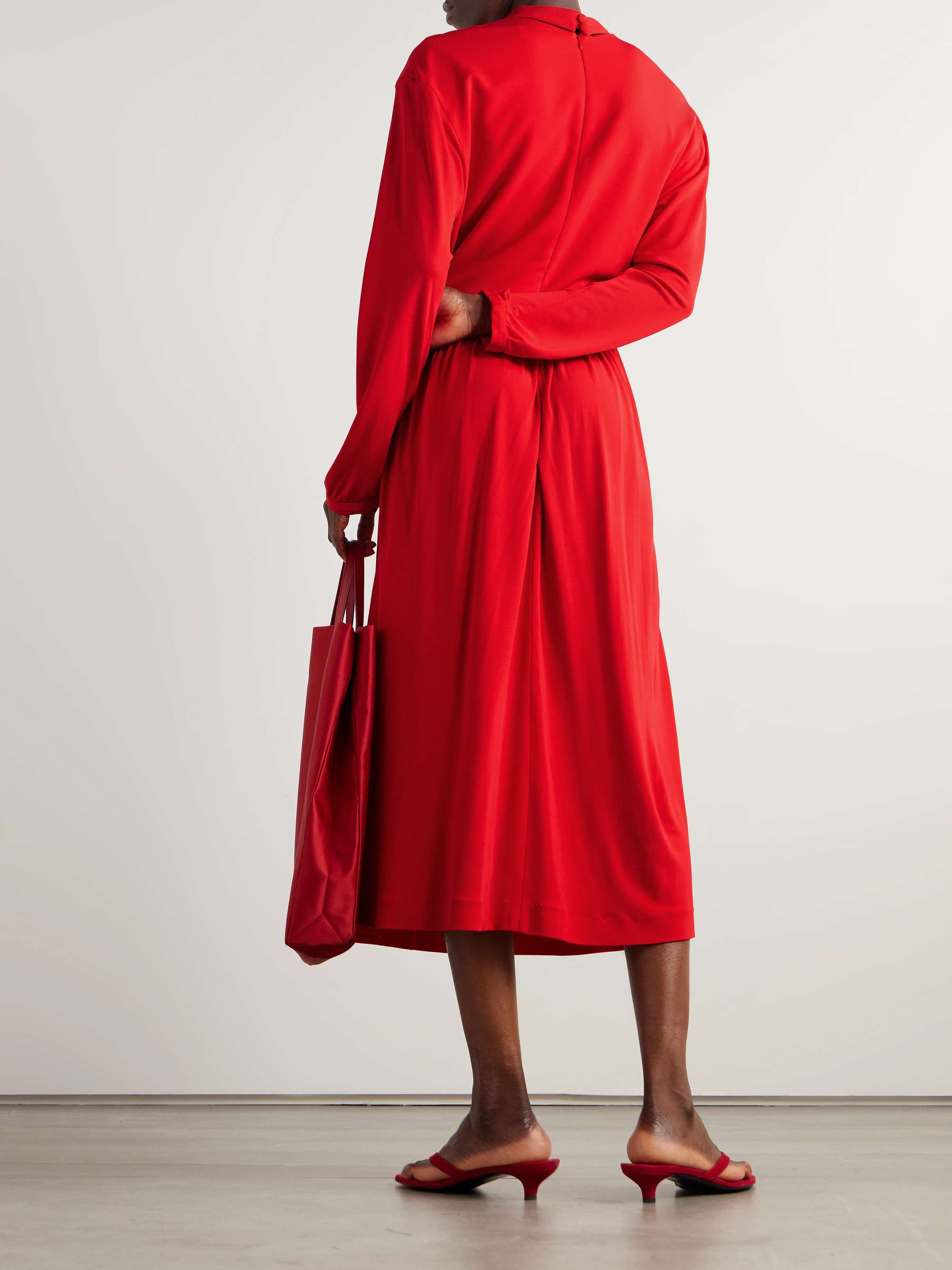 Crepe midi dress view