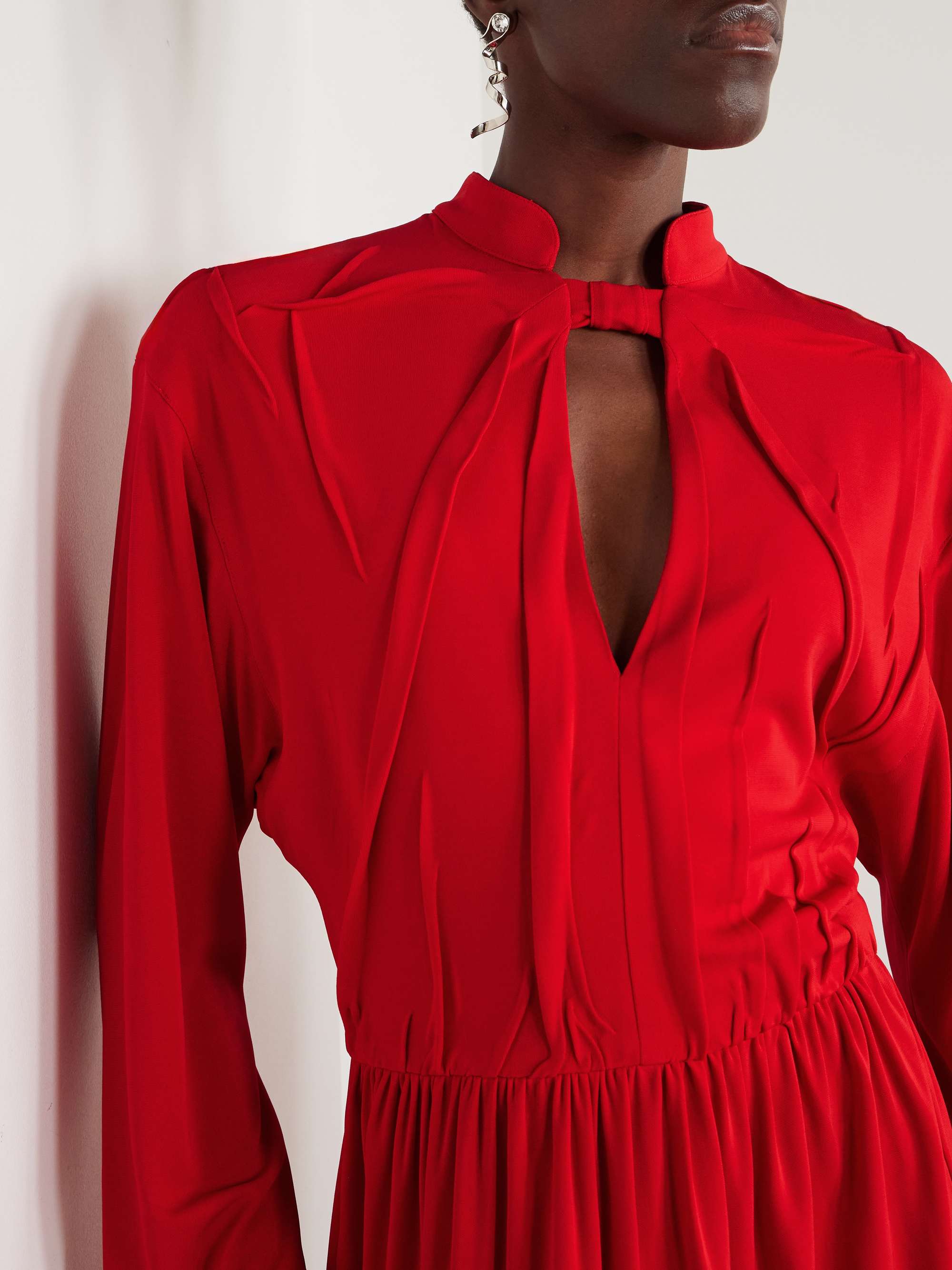 Crepe midi dress view