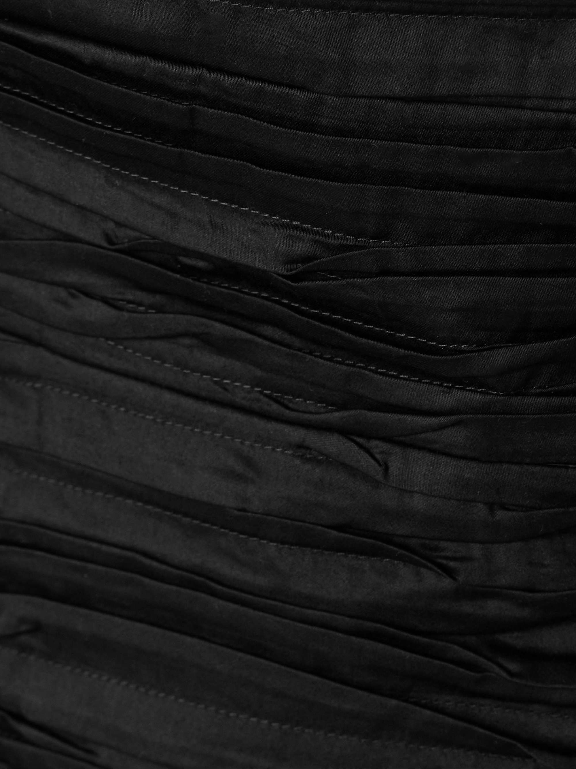 Sunbeam strapless pleated cotton-poplin top view