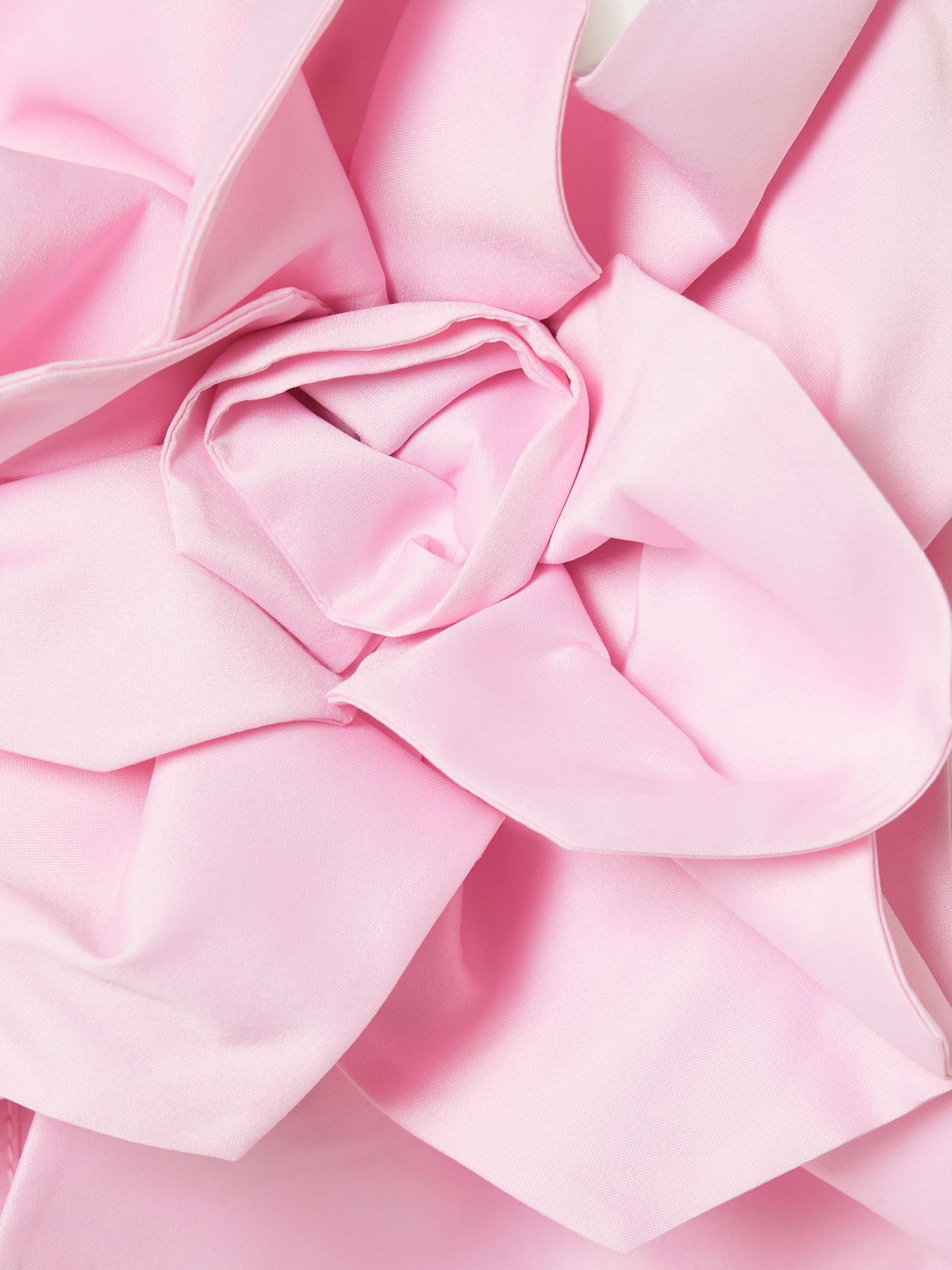 Florence floral-appliquéd linen-blend crepe mini dress view