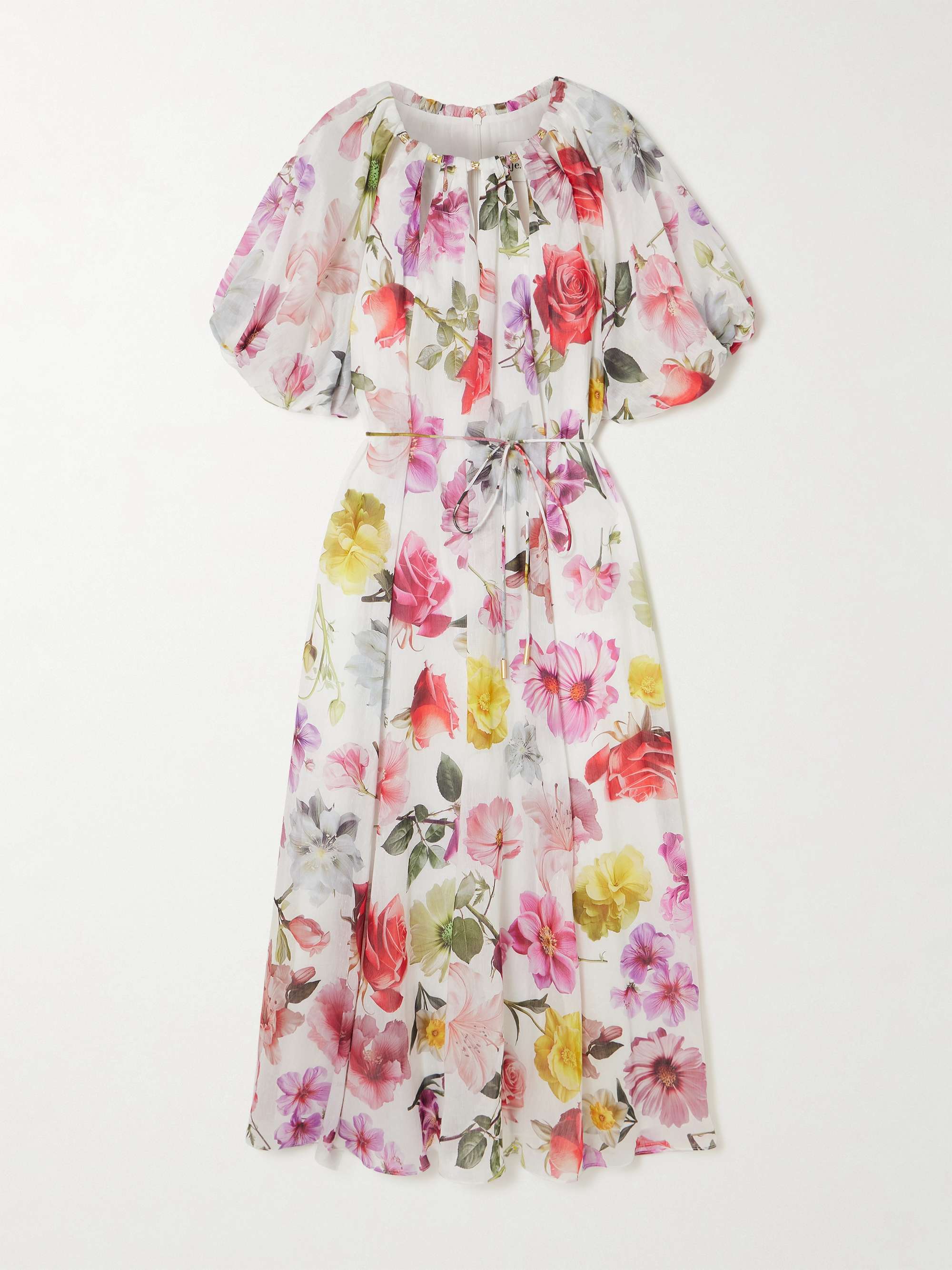 Fleur embellished floral-print TENCEL™ Lyocell-blend midi dress view