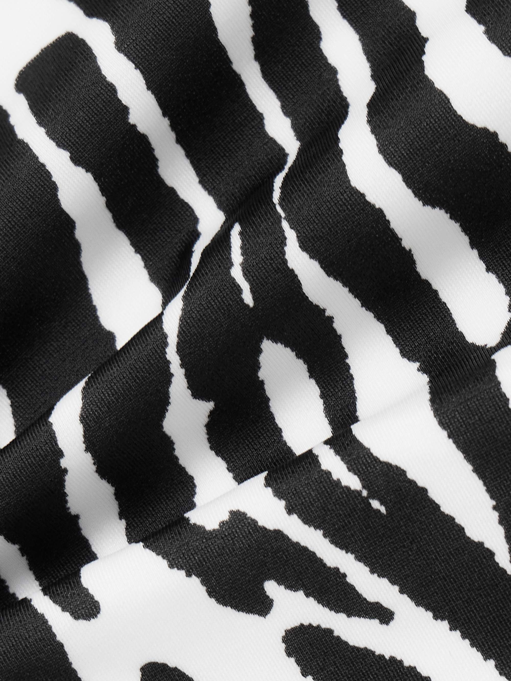 Embellished zebra-print swimsuit view