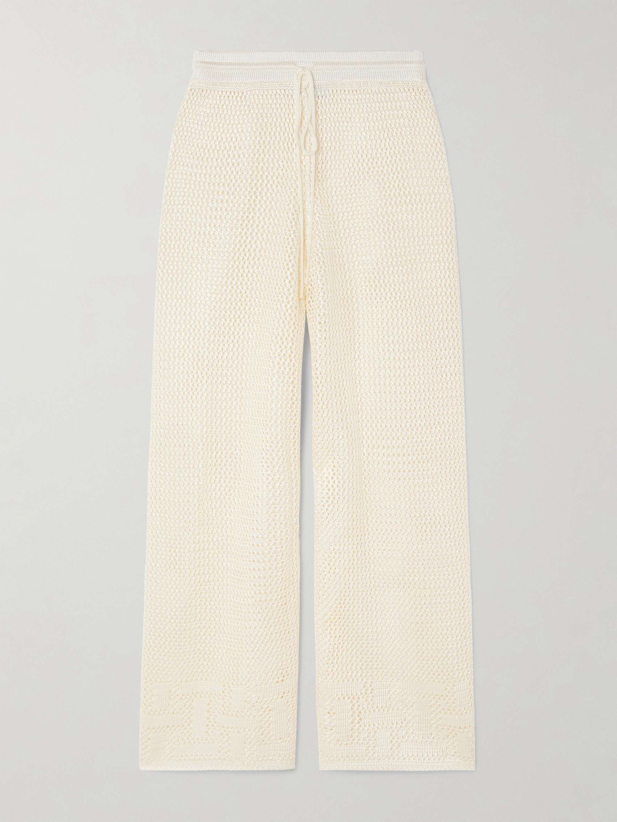Crocheted wide-leg pants view