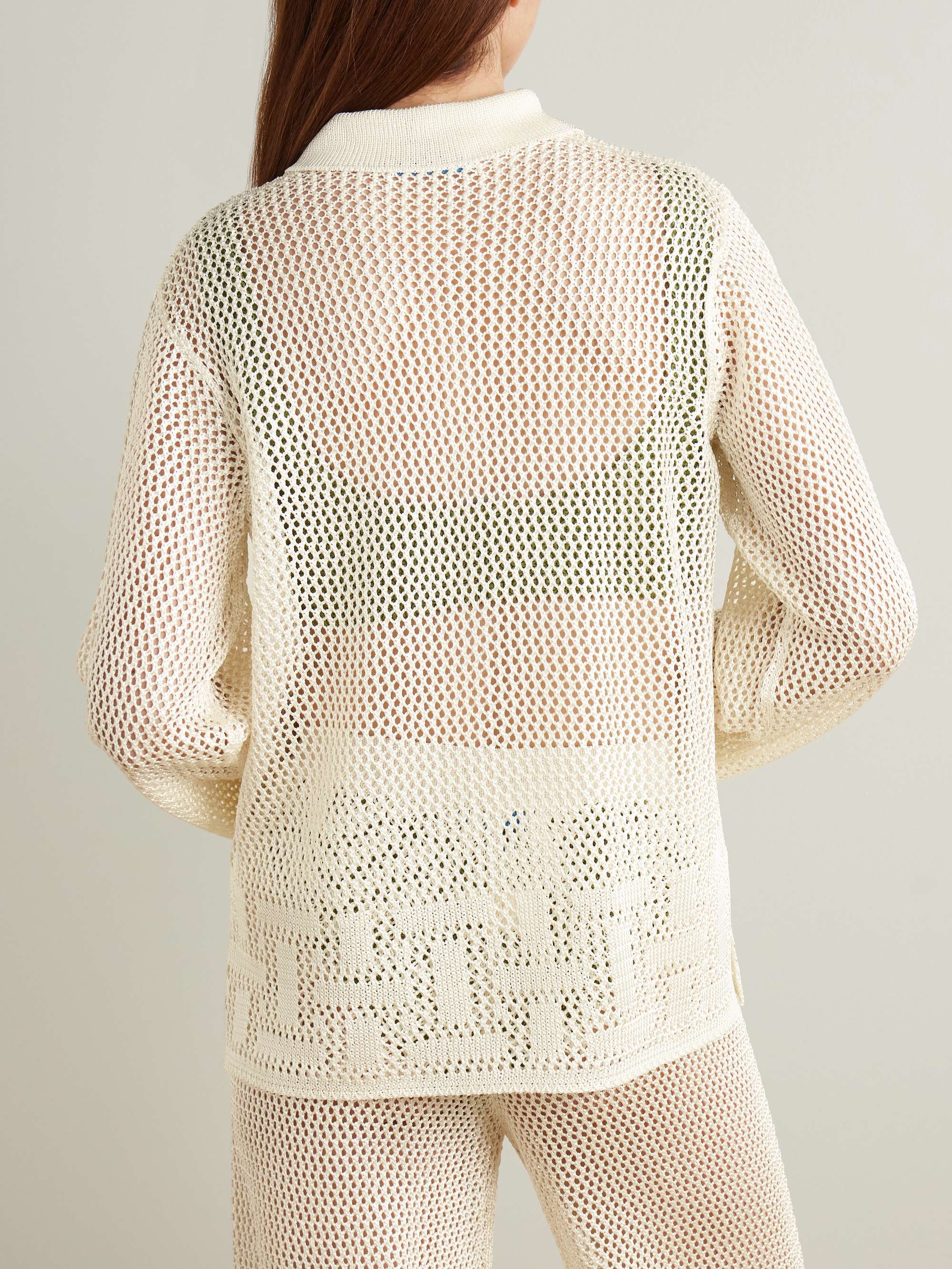 Crocheted cardigan view