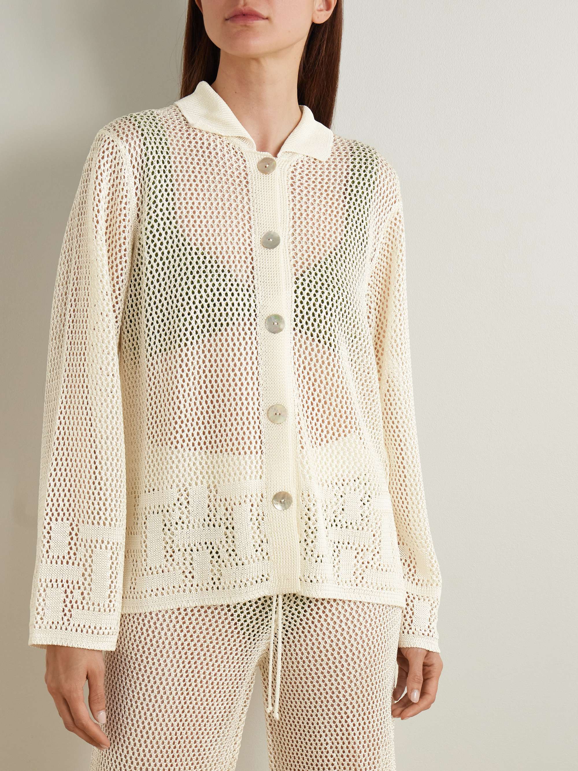 Crocheted cardigan view