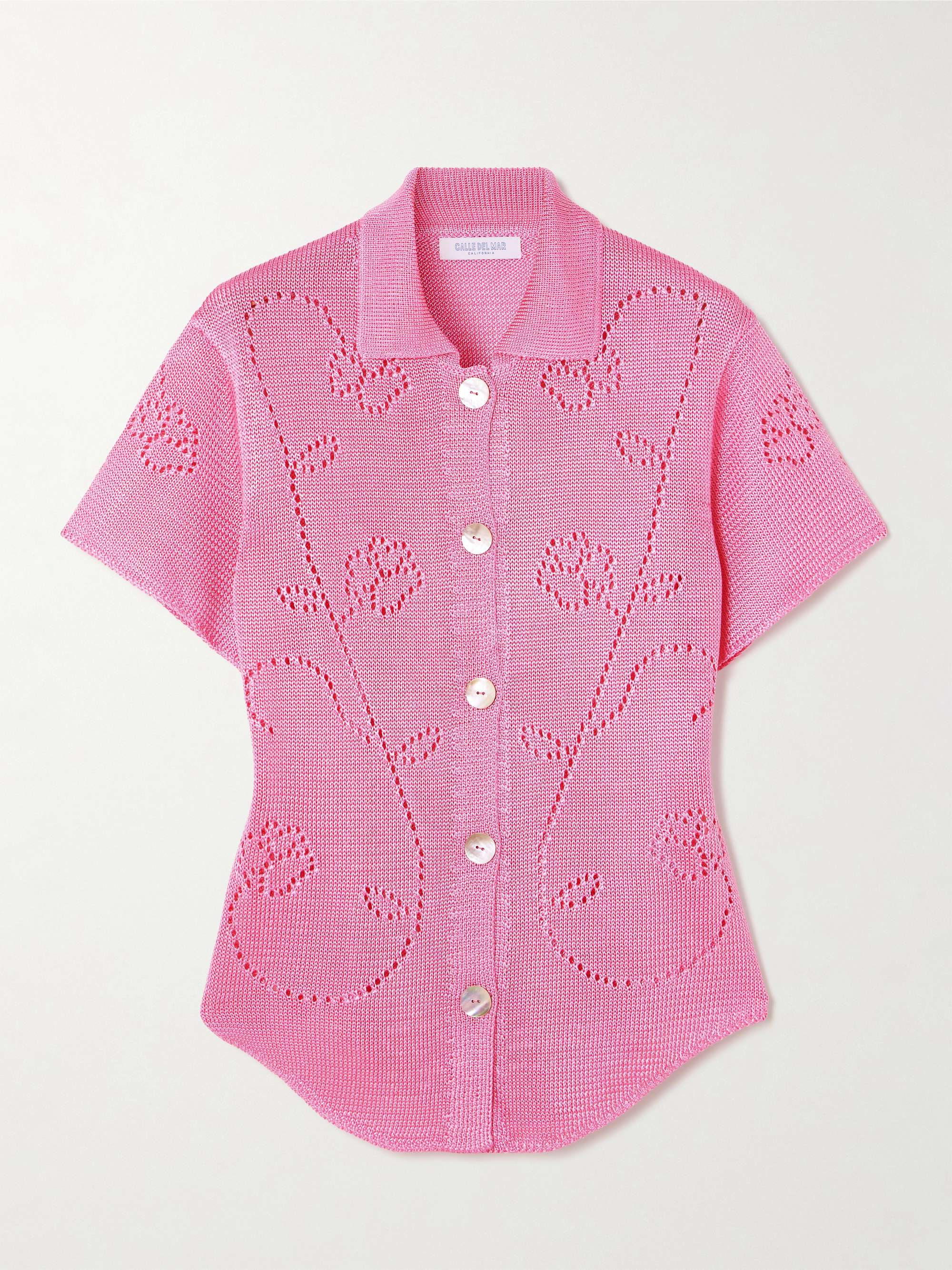 Ivy pointelle-knit shirt view