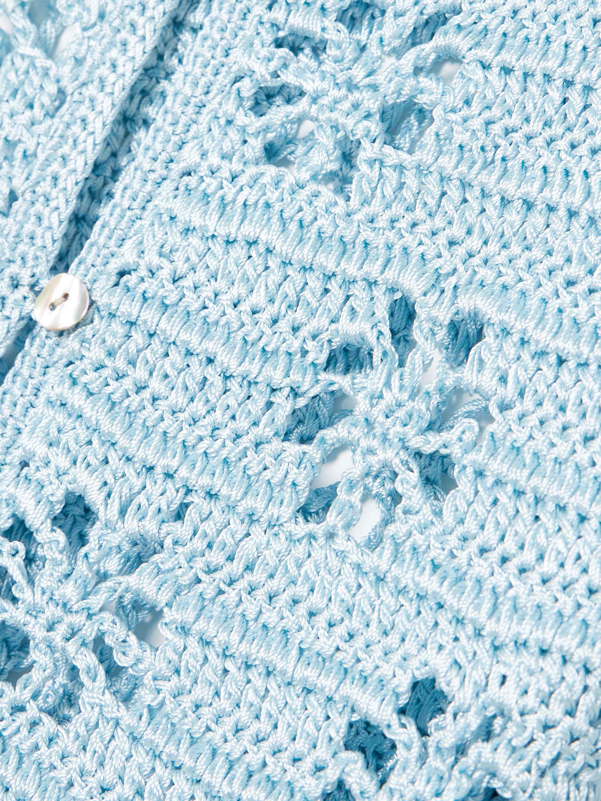 Cropped crocheted cardigan view