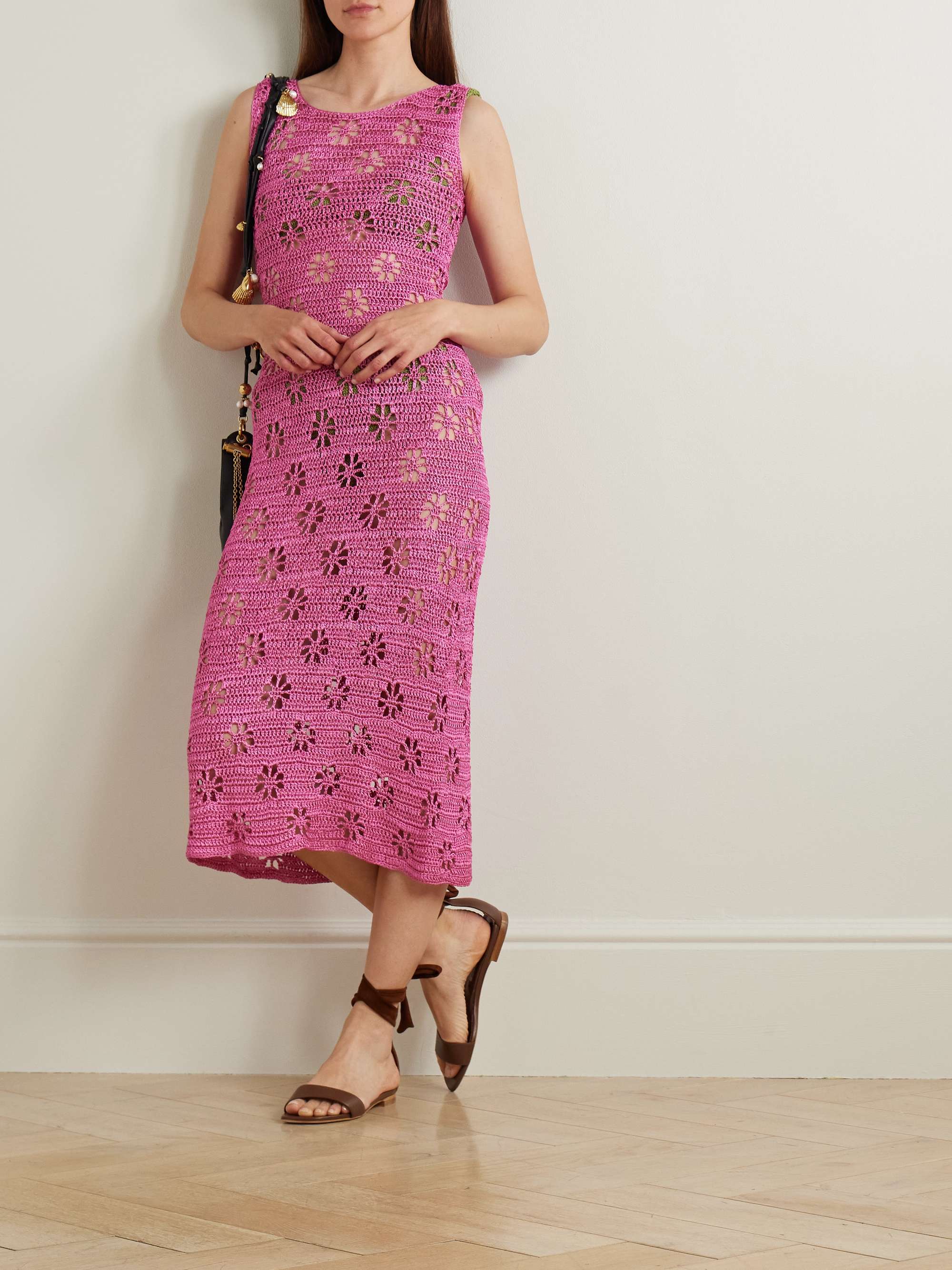 Crocheted midi dress view