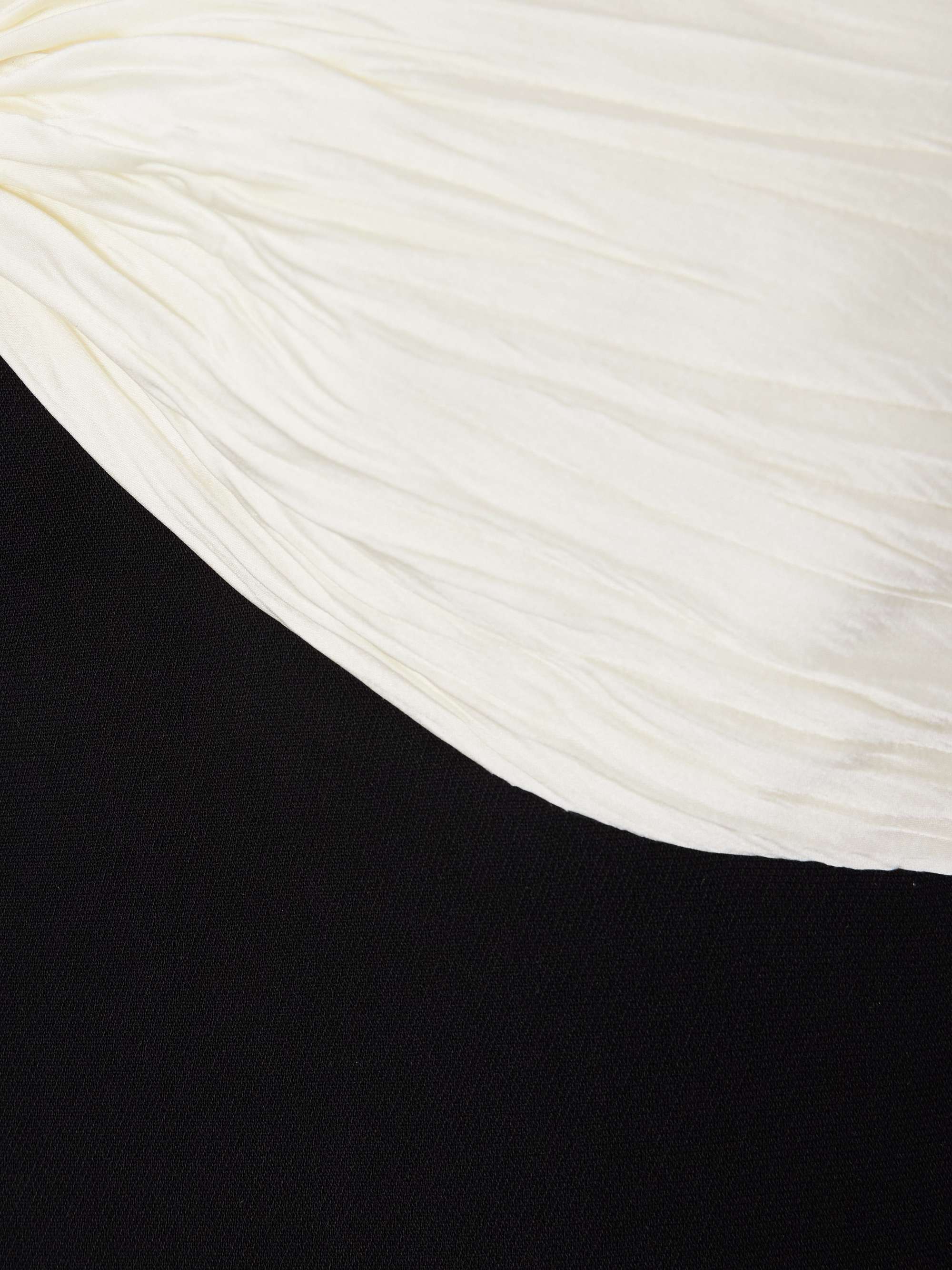 Twist-front two-tone silk gown view