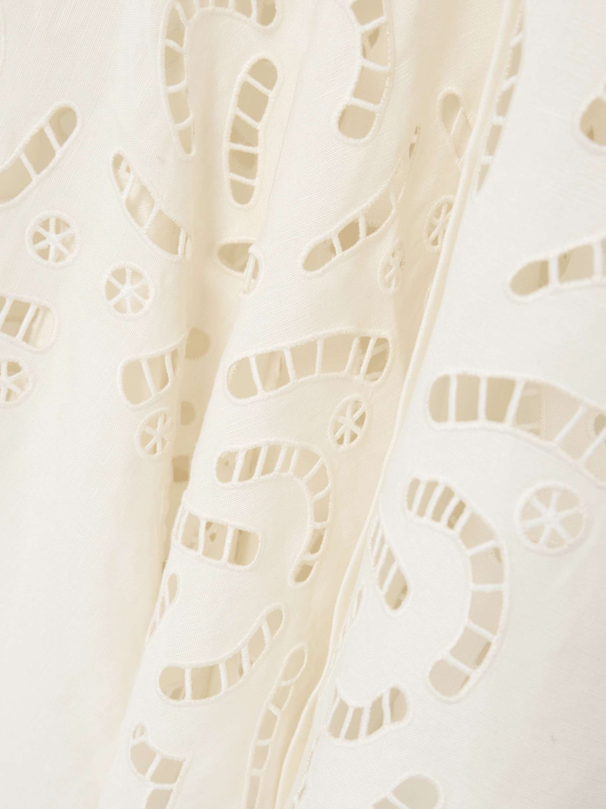 Marja broderie anglaise linen-blend midi shirt dress view