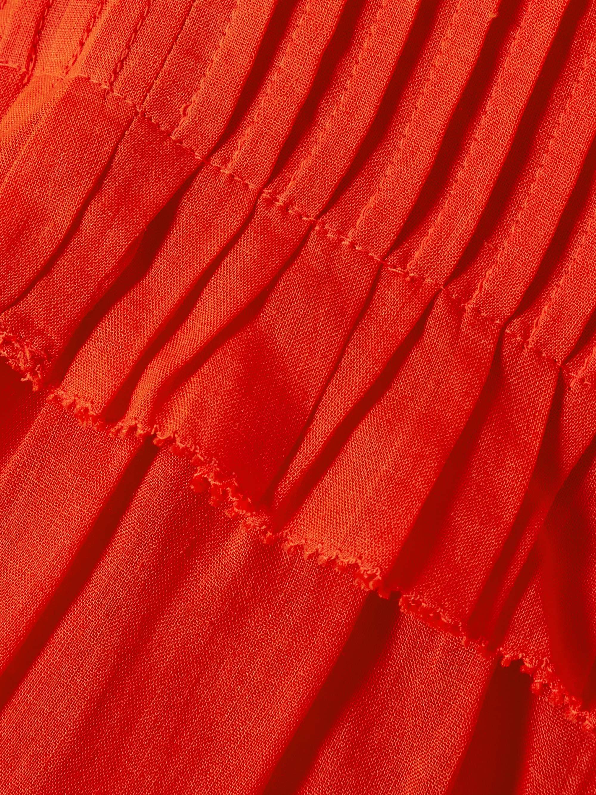 Zora pleated ramie midi dress view