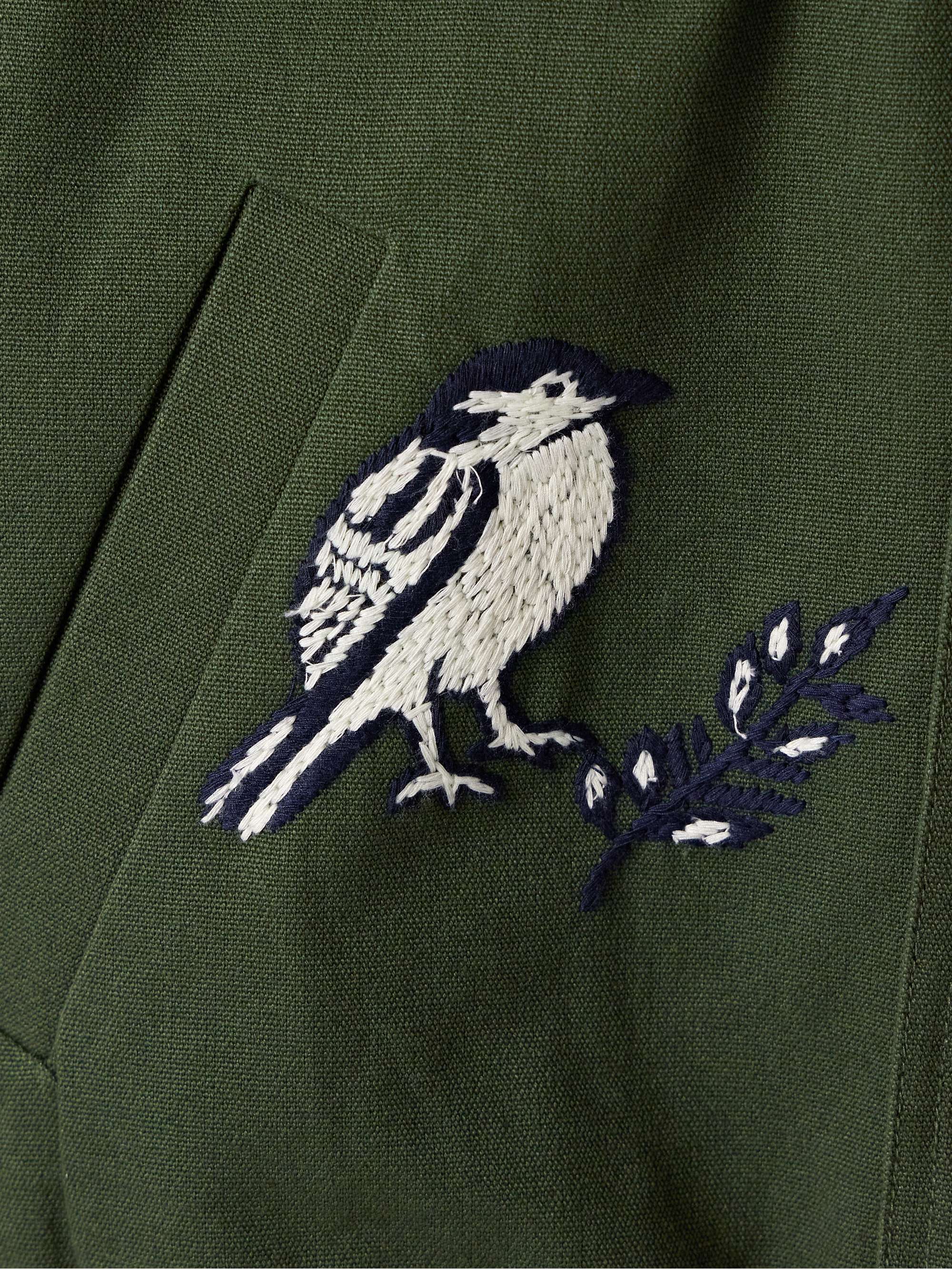 Clyde corduroy-trimmed embroidered cotton jacket view