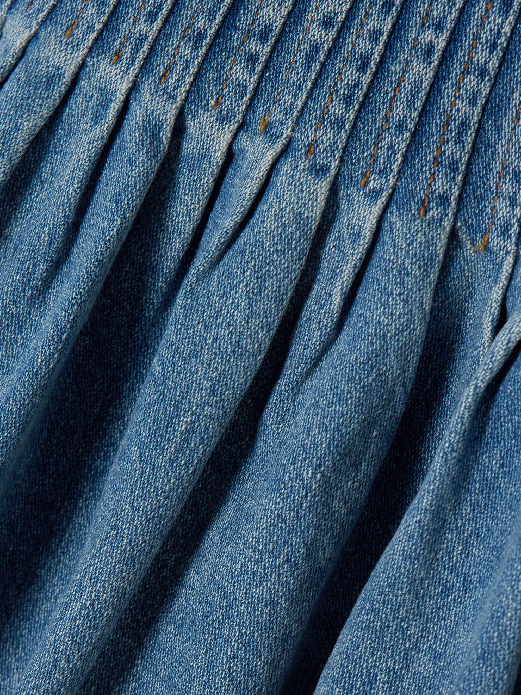Oli pleated denim mini skirt view