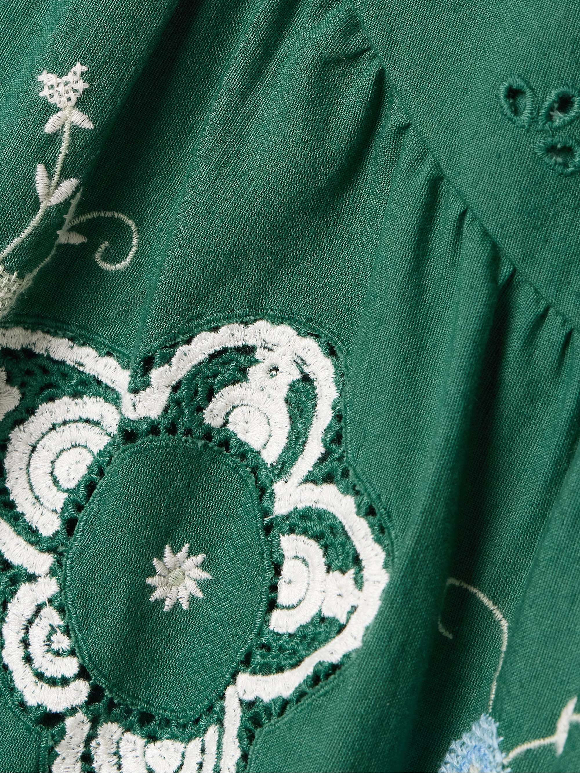 Vesna lace-trimmed broderie anglaise cotton and linen-blend midi dress view