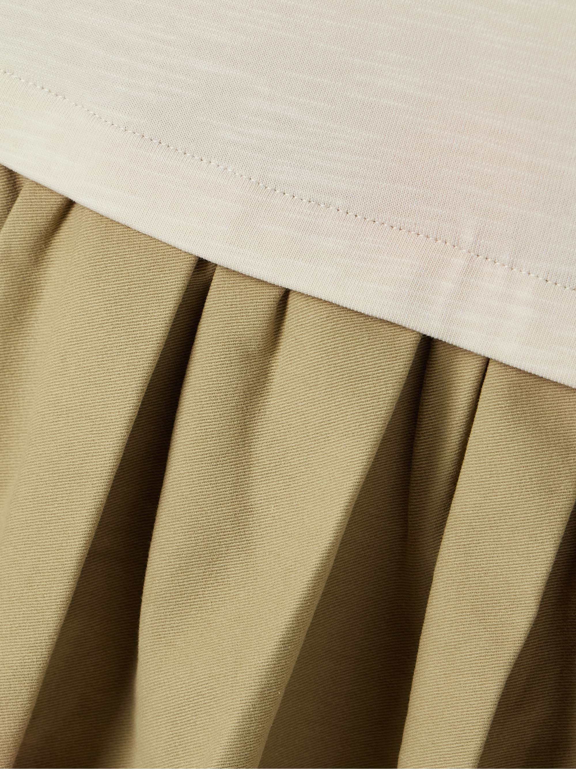 Carolina cotton-jersey and gathered cotton-canvas mini dress view