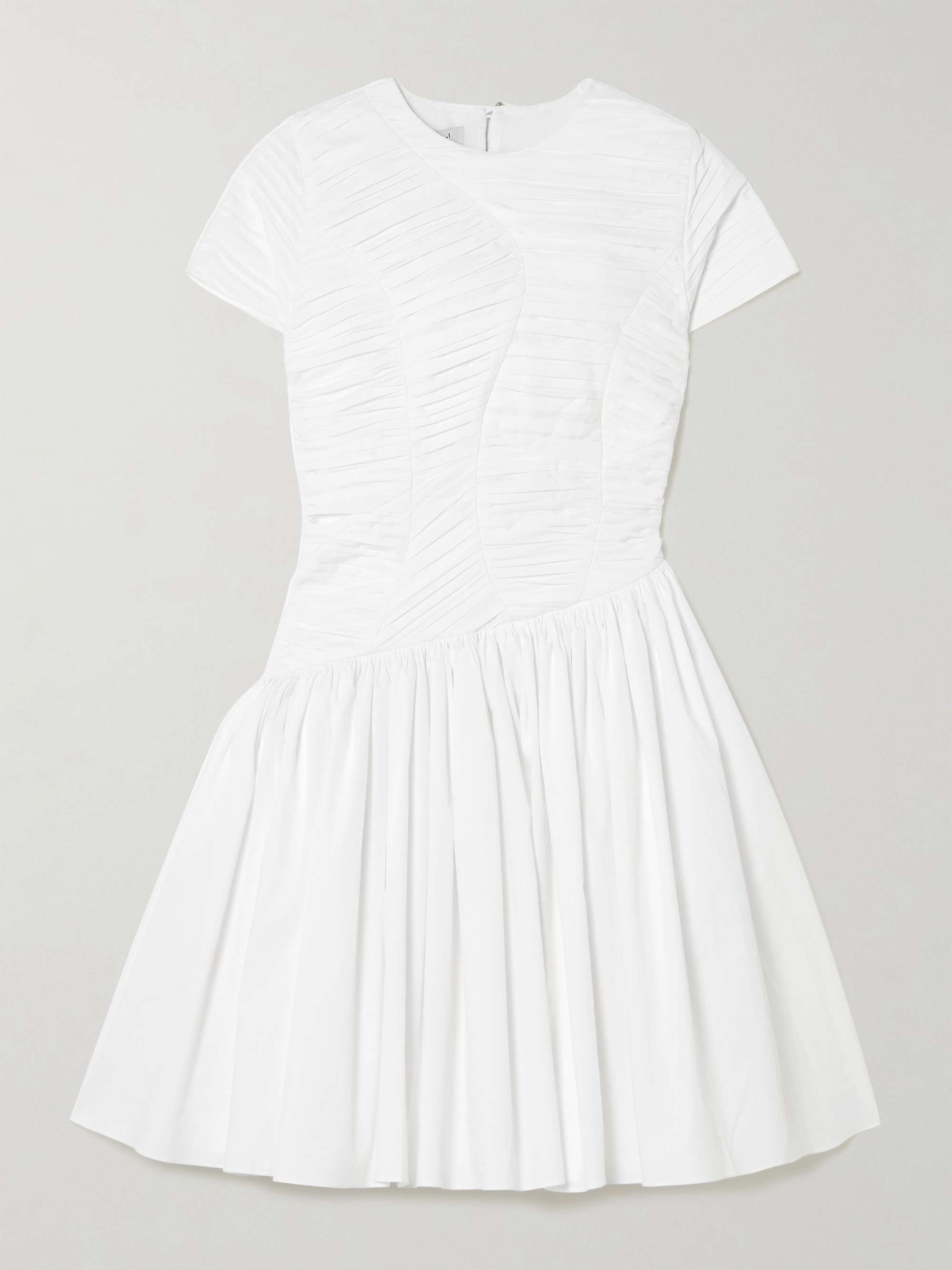 Paloma gathered cotton-blend poplin mini dress view
